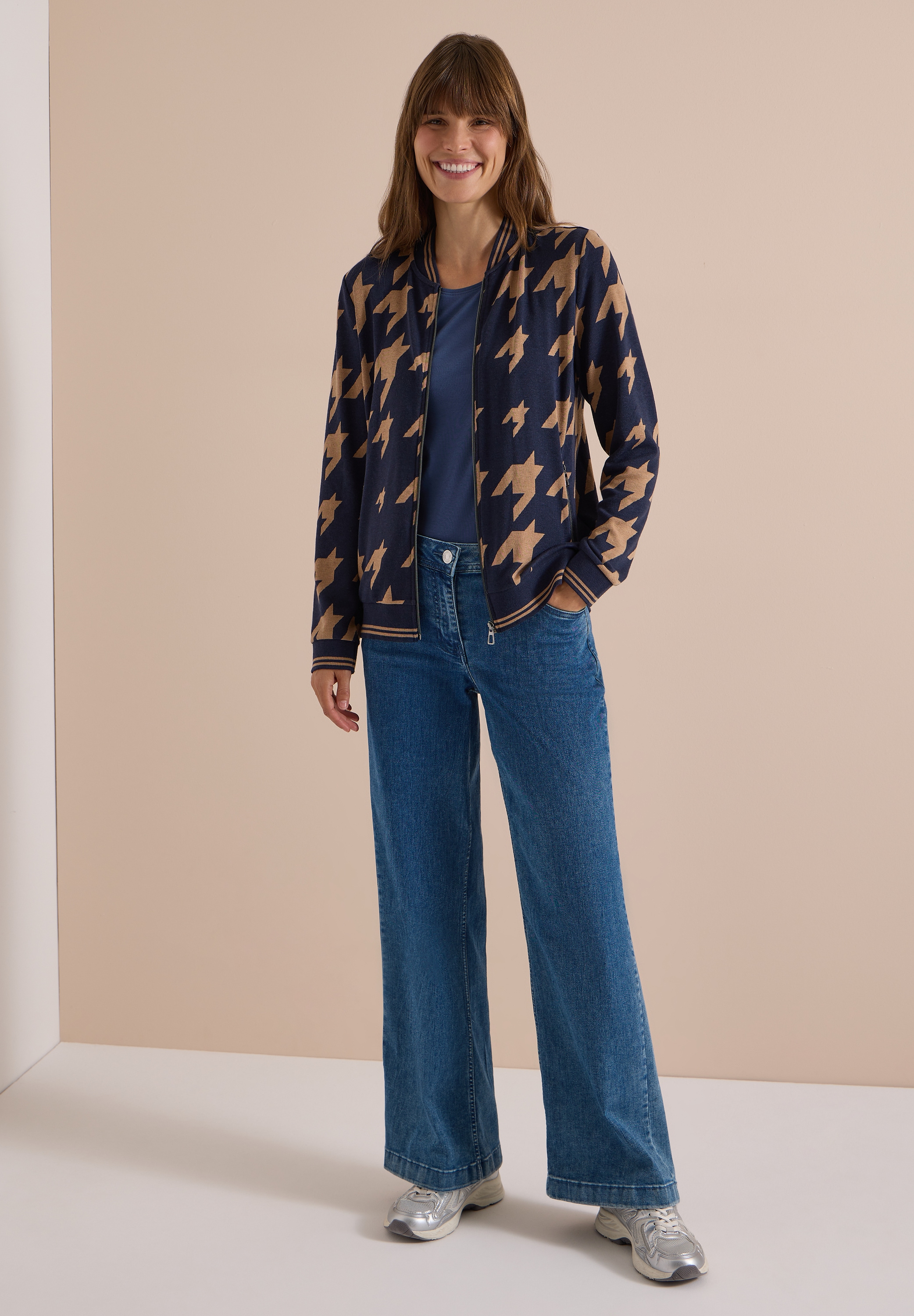 Cecil Cardigan im angenehmen Materialmix