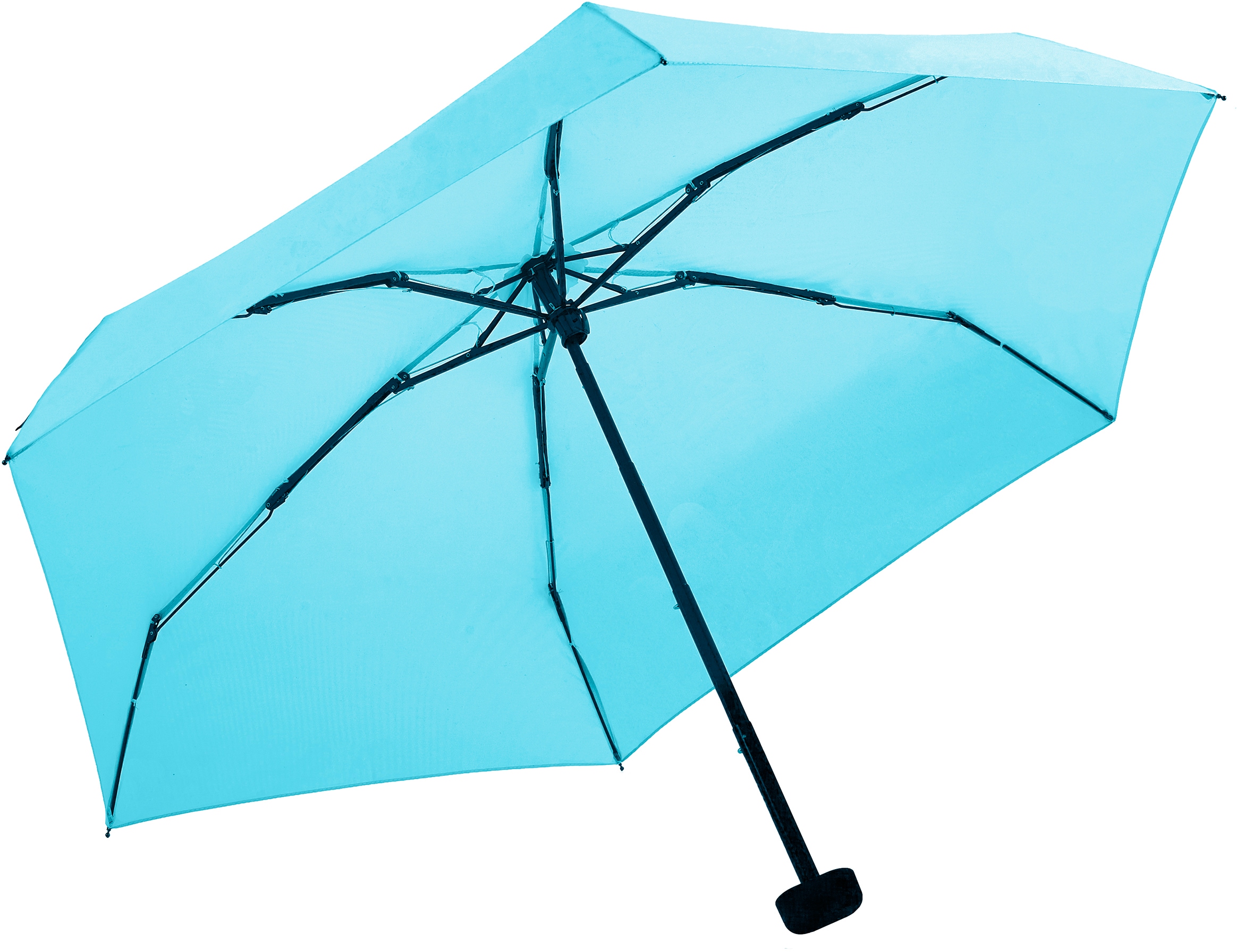 EuroSCHIRM® BAUR extra | Taschenregenschirm »Dainty, bestellen und kurz hellblau«, flach