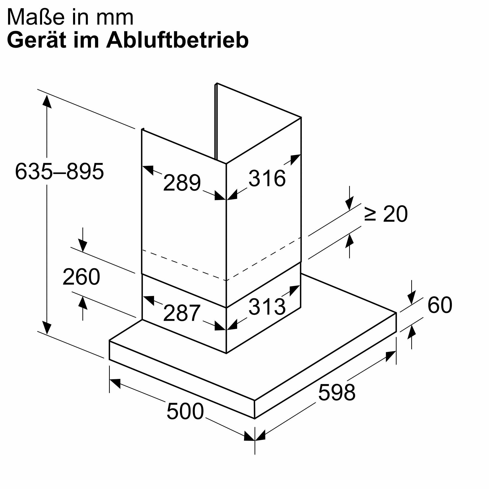 BOSCH Wandhaube »DWB63BC60« Serie Serie 2
