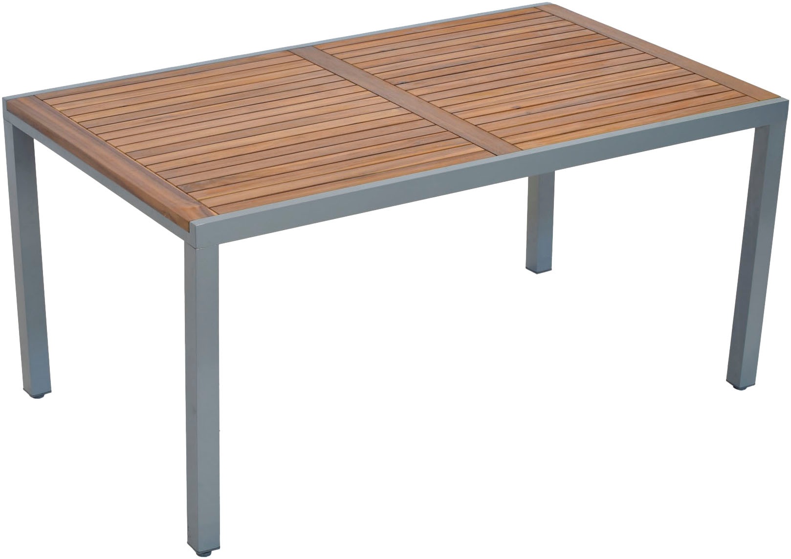 MERXX Garten-Essgruppe »»Tilos««, (Set, 5 tlg., Rückenabschluss und Armlehnen aus Akazienholz), Rückenlehne verstellbar durch Gasdruckfeder