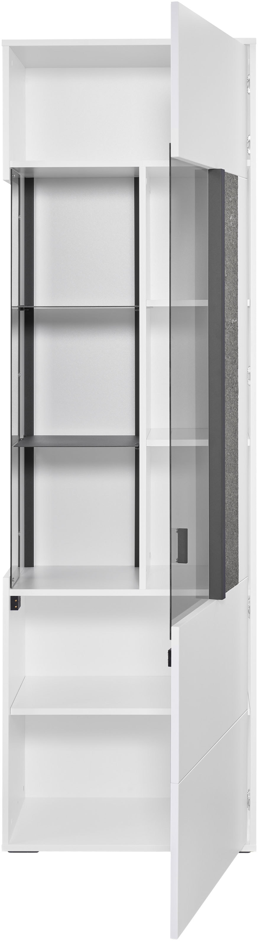 set one by Musterring Vitrine »Deltona«, mit Sandsteinelement, inkl. Beleuchtung, zwei Farben, B64 x H204 cm