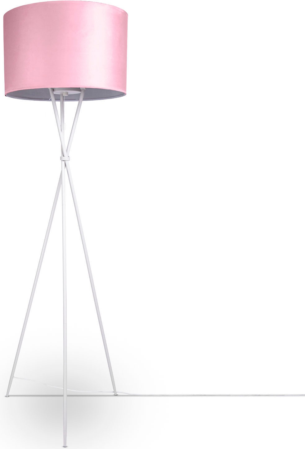 »Kate Wohnzimmer E27 Stehlampe uni Home 177,5cm Standleuchte Velour Color«, Filigran Höhe BAUR Dreibein | Paco