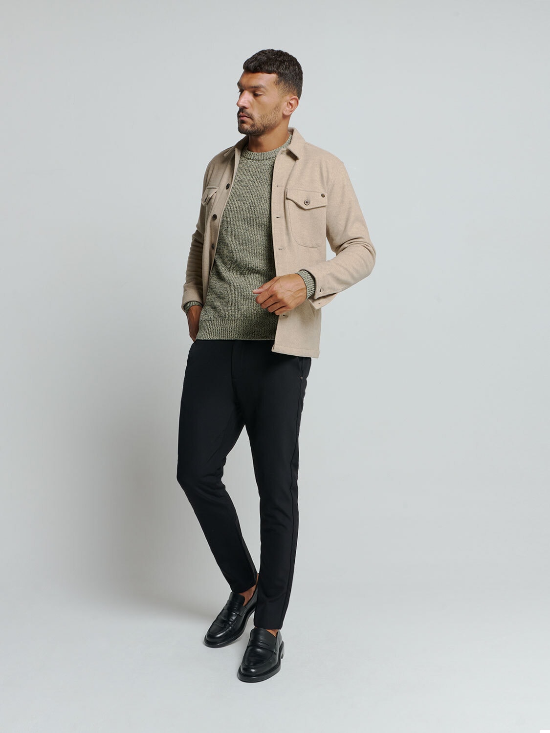 NO EXCESS Rundhalspullover »No Excess Farbiger Rippenpullover«