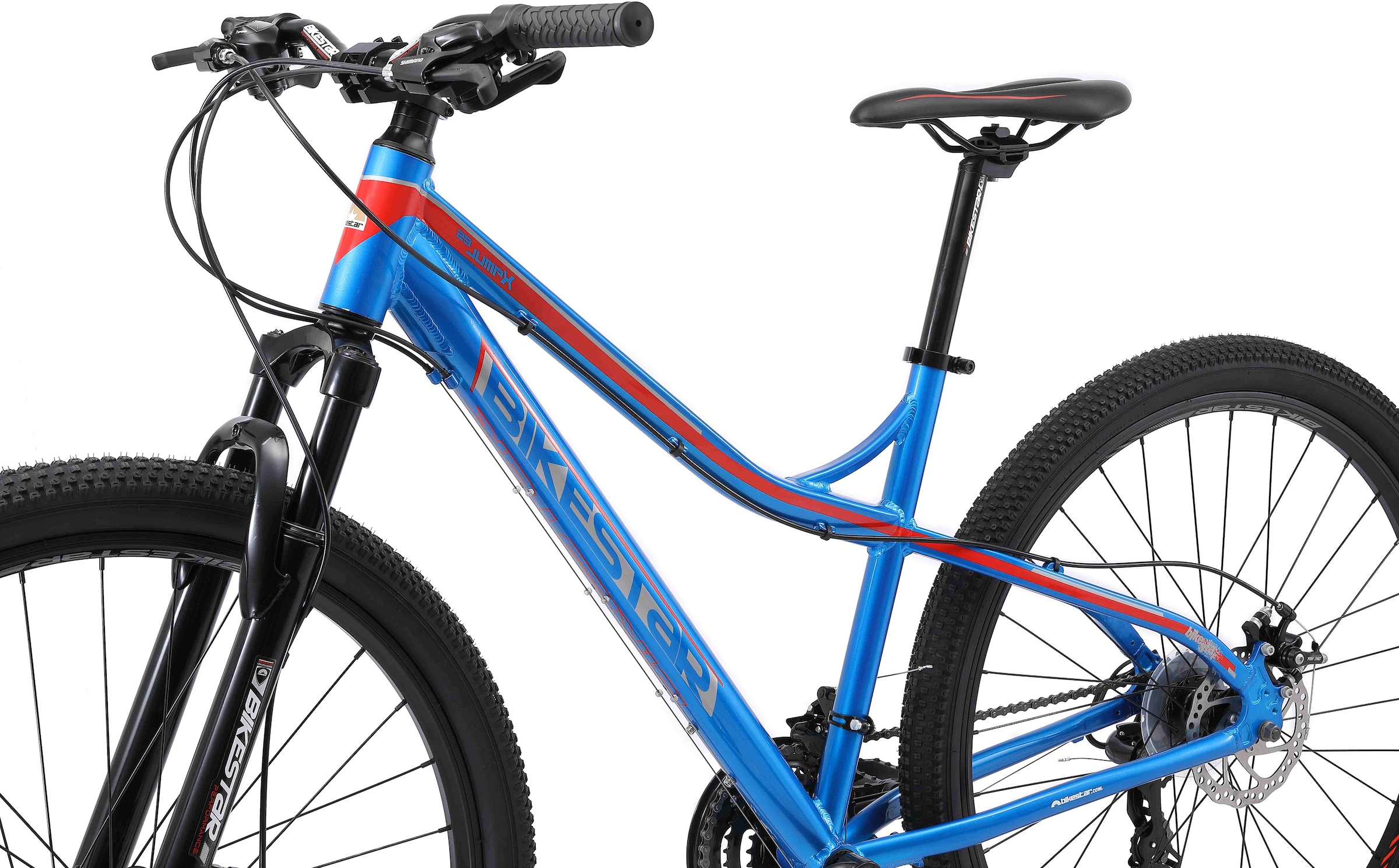 Bikestar Mountainbike, 21 Gang, Shimano, RD-TY300 Schaltwerk, Kettenschaltung, für Damen und Herren, Kettenschaltung