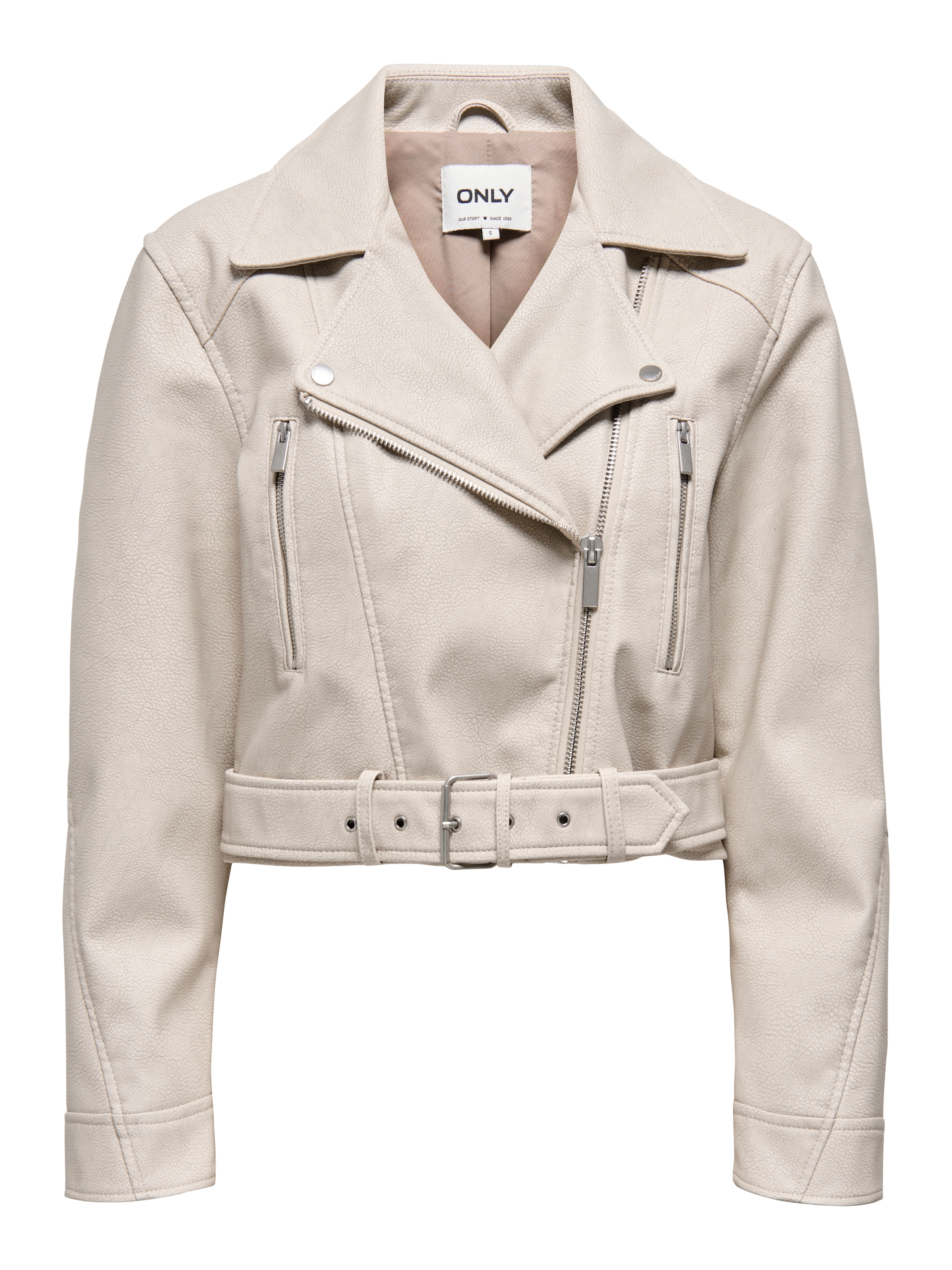 ONLY Lederimitatjacke »ONLPAULINE FAUX LEATHER JACKET CC OTW« mit Biker-Style Details