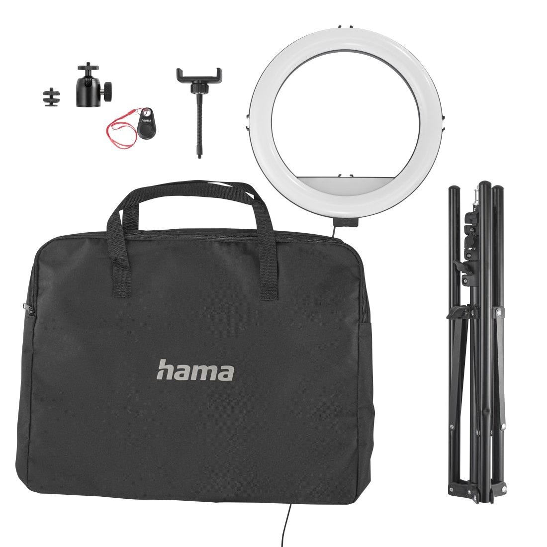 Hama Ringlicht »Handy-Ringlicht mit Stativ für Selfies, Videos (210 cm, 160  LED, 12