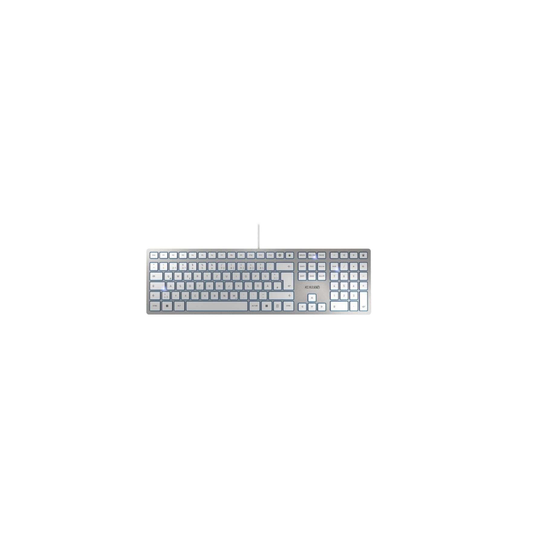Tastatur »KC 6000 SLIM Kabelgebundene Tastatur, Silber/ Weiß, USB«