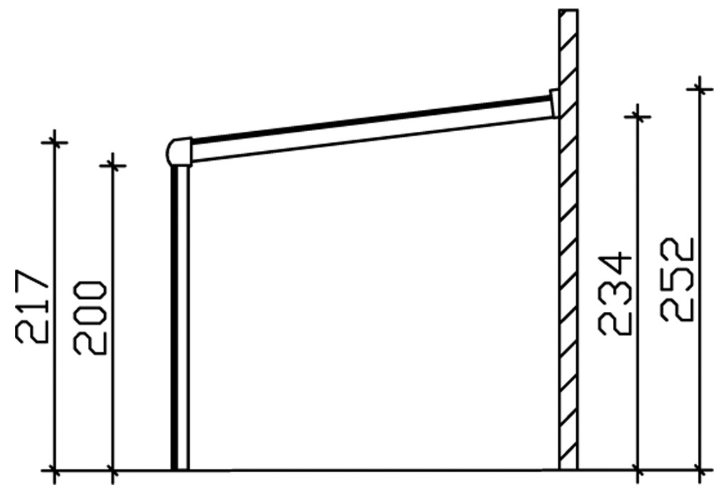 Skanholz Terrassendach »Genua« 434 cm Breite, verschiedene Tiefe