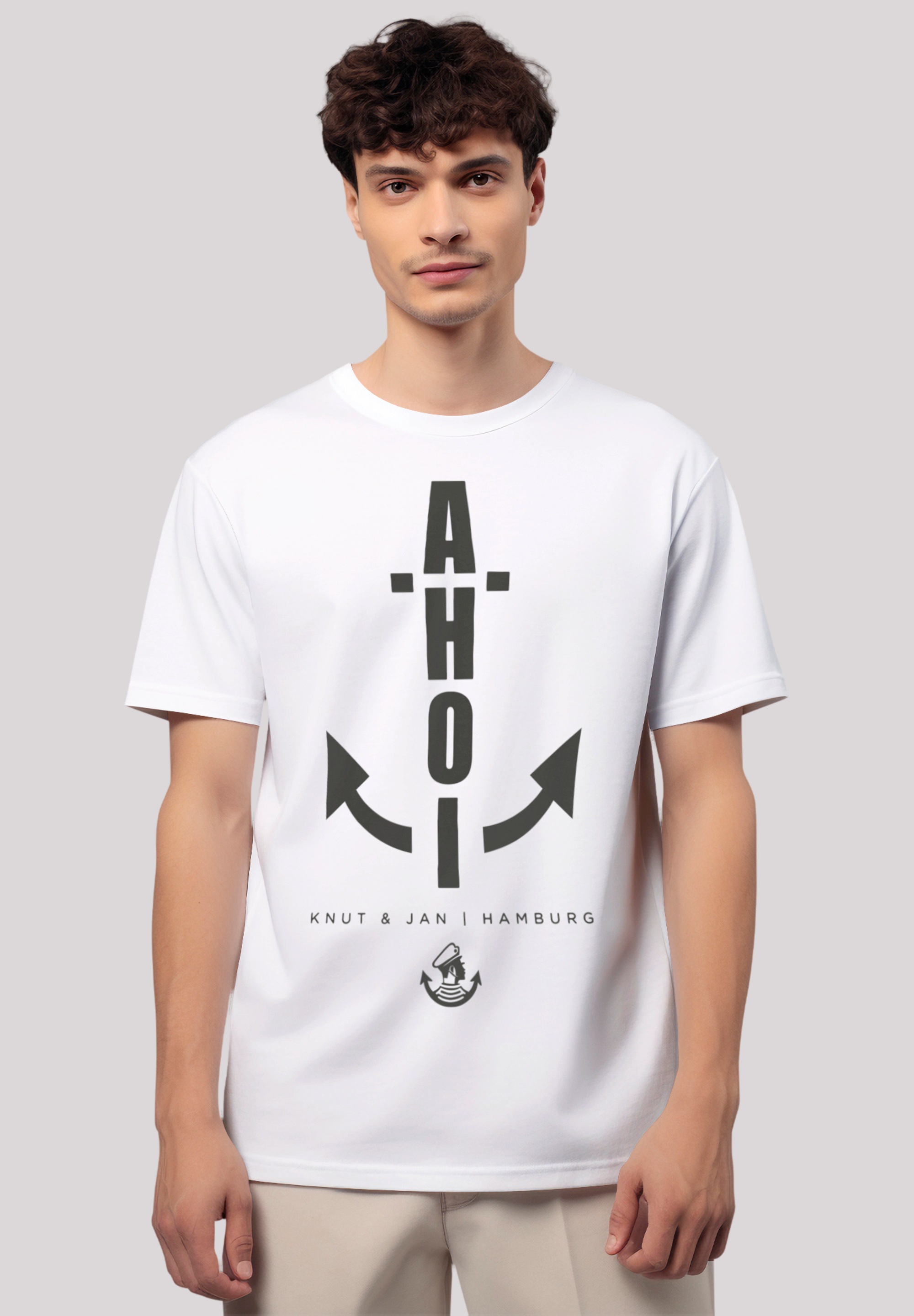 T-Shirt »Ahoi Anker Knut & Jan Hamburg«, Premium Qualität