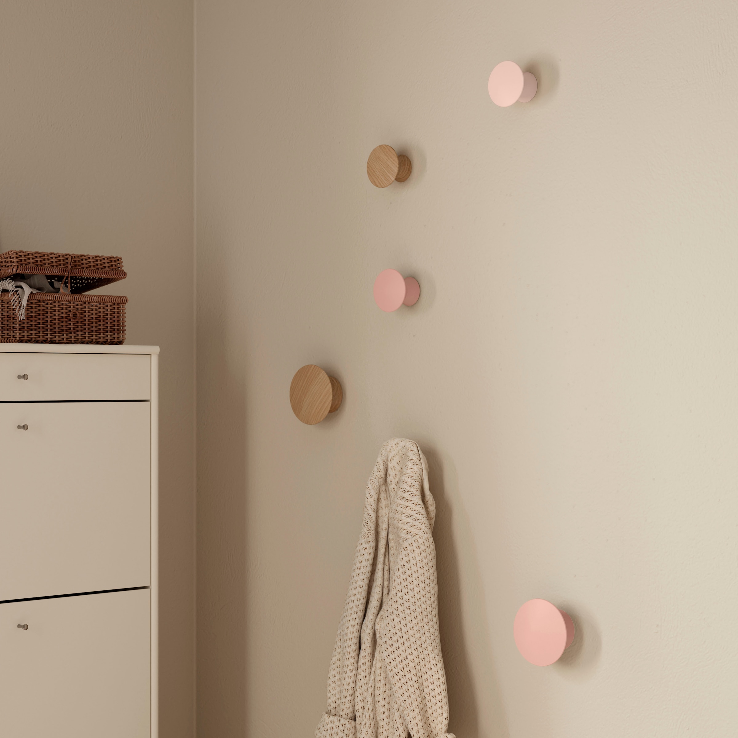 Hammel Furniture Hakenleiste »Mistral Wandgarderobe, Hakenleiste« aus massivem Holz, Ø 9 oder Ø 13 cm