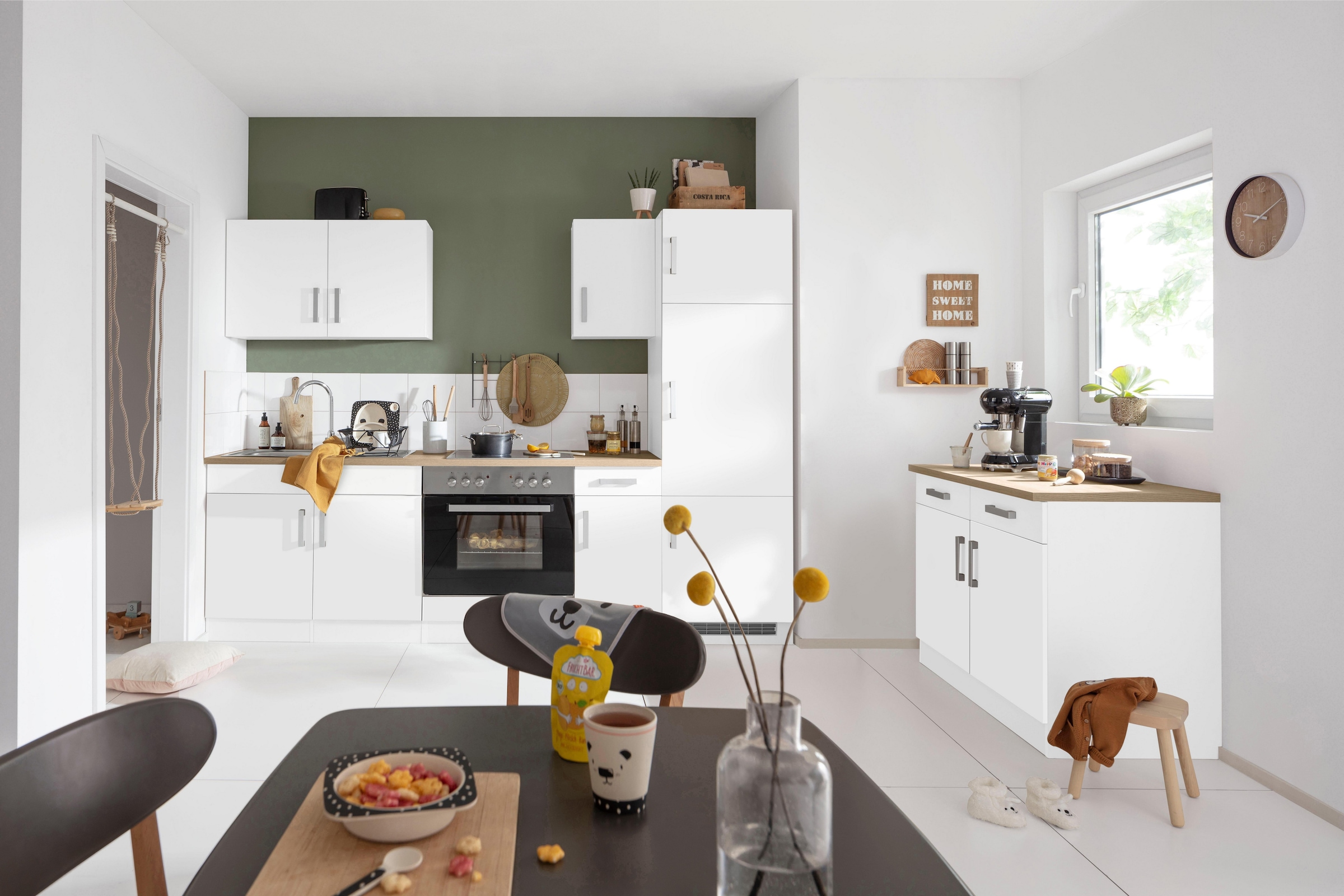 KOCHSTATION Küchenzeile »KS-Gera« Breite 270 cm, wahlweise mit E-Geräten, mit Arbeitsplatte