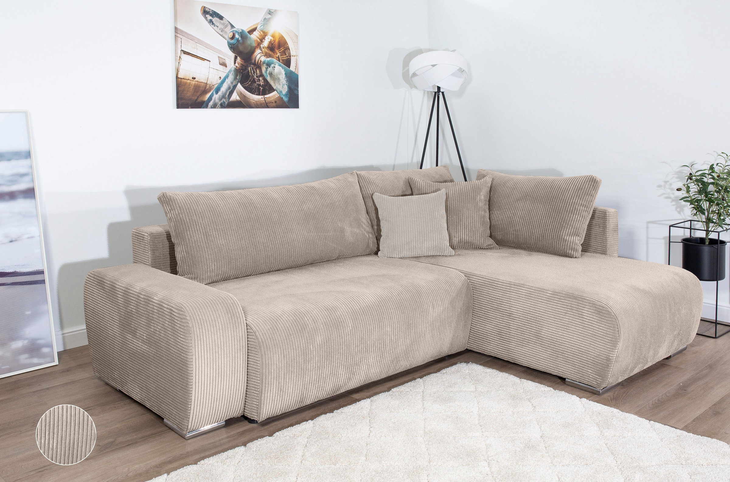 Thumbnail - COLLECTION AB Ecksofa "Poppy, L-Form, Breite 227 cm mit Schlaffunktion"