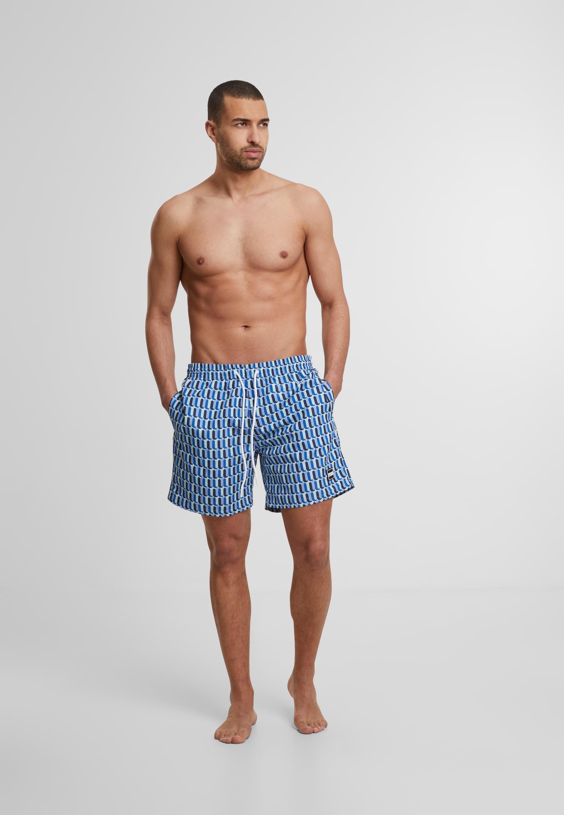 URBAN CLASSICS Badeshorts »Urban Classics Herren Pattern Swim Shorts«