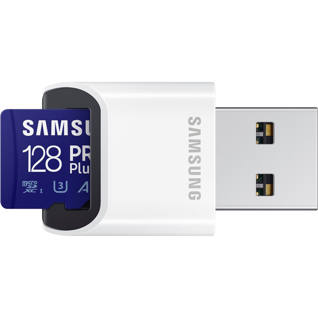 Samsung Speicherkarte »PRO Plus microSDXC Full HD & 4K UHD inkl. USB-Kartenleser«, (UHS Class 10 160 MB/s Lesegeschwindigkeit)