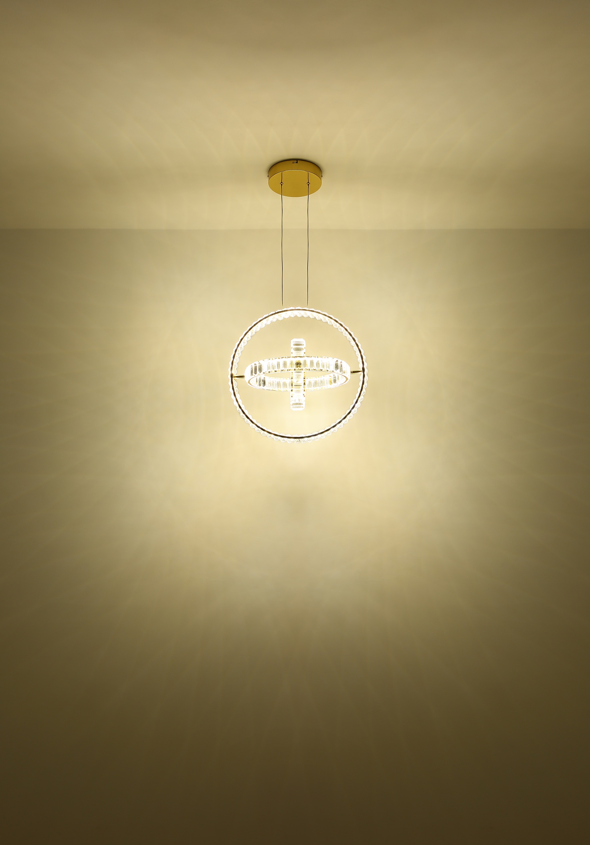 GLOBO LIGHTING Hängeleuchte »NEIL« LED-Modul 1 Stk. LED Kristall Hängeleuchte für Esszimmer gold