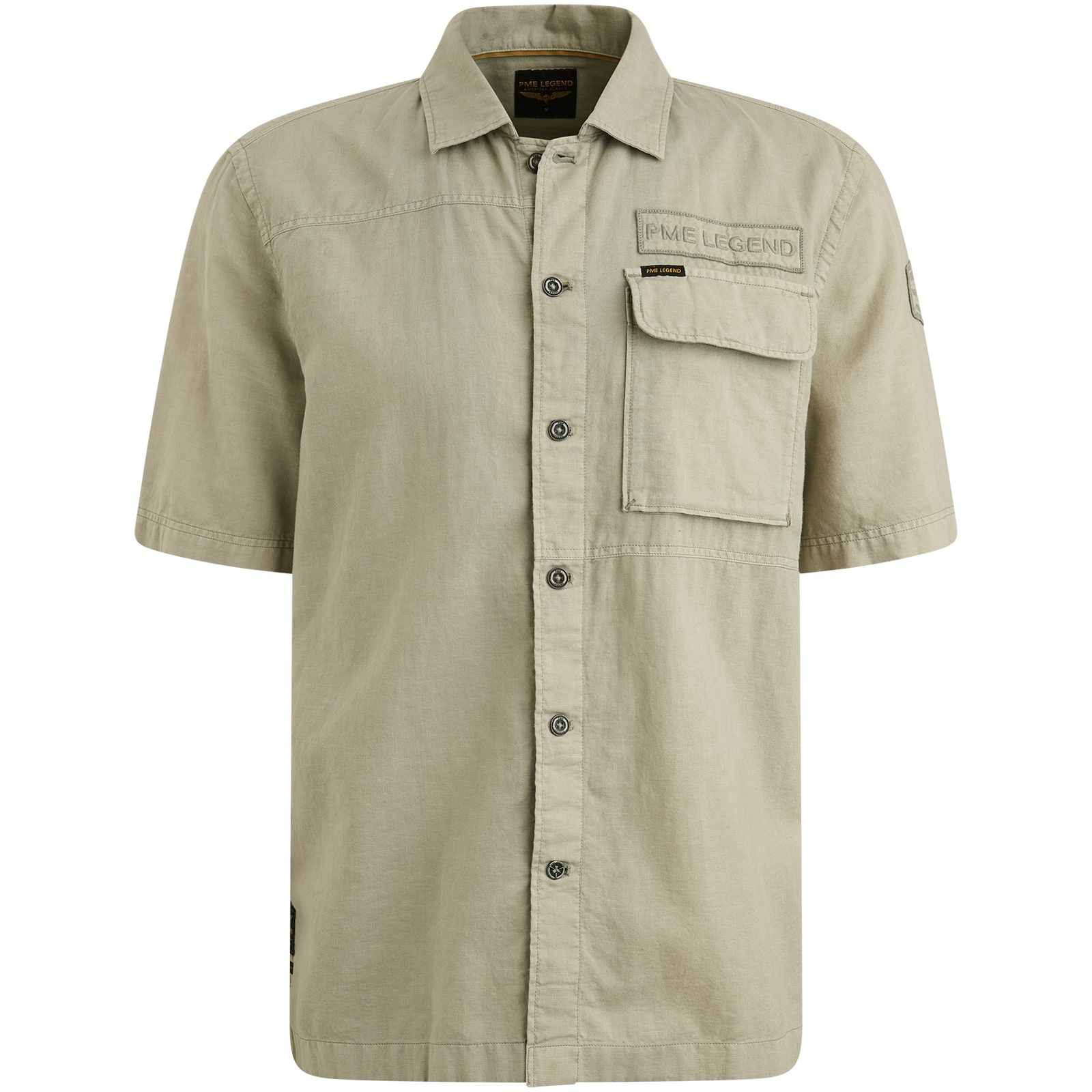 PME LEGEND Kurzarmhemd »Short Sleeve Shirt Ctn linen«, mit Leinenstruktur