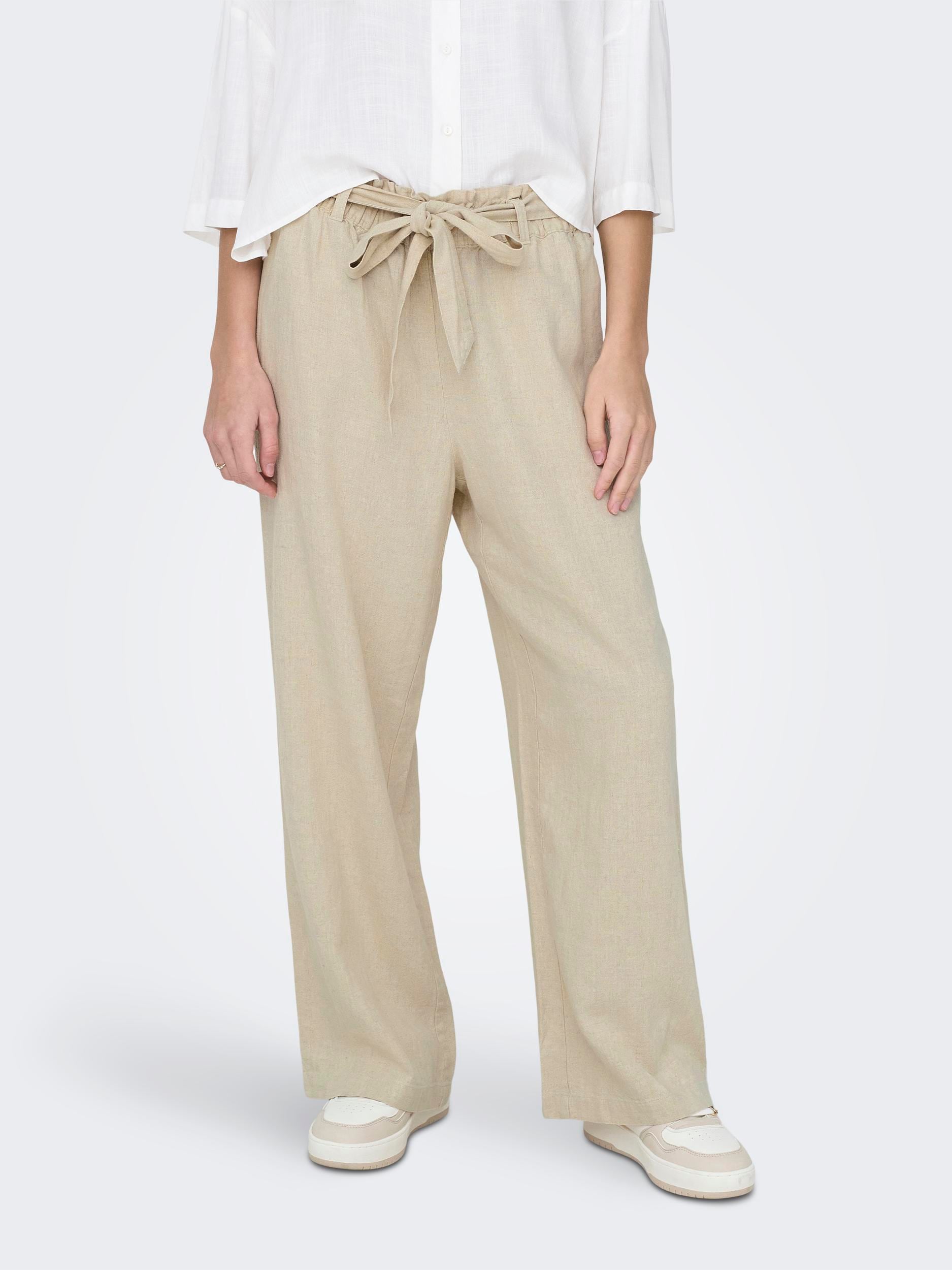 JDY Culotte "JDYSAY MW LINEN BELT PANT WVN NOOS", Sommerhose mit Leinen günstig online kaufen
