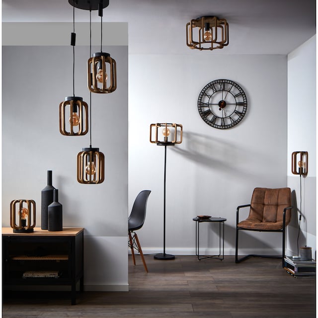 OTTO products Stehlampe »Yanna«, FSC zertifiziert, holz hell/schwarz | BAUR