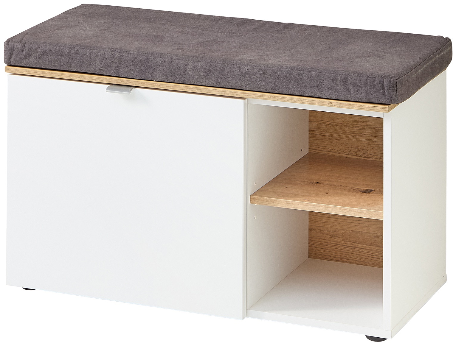 Innostyle Schuhschrank »Bari Schuhbank inkl. Sitzkissen, BxHxT 78x50x38 cm«, (1 St.), 1 türig, 4 Fächer, Softclose, ABS Kantenschutz