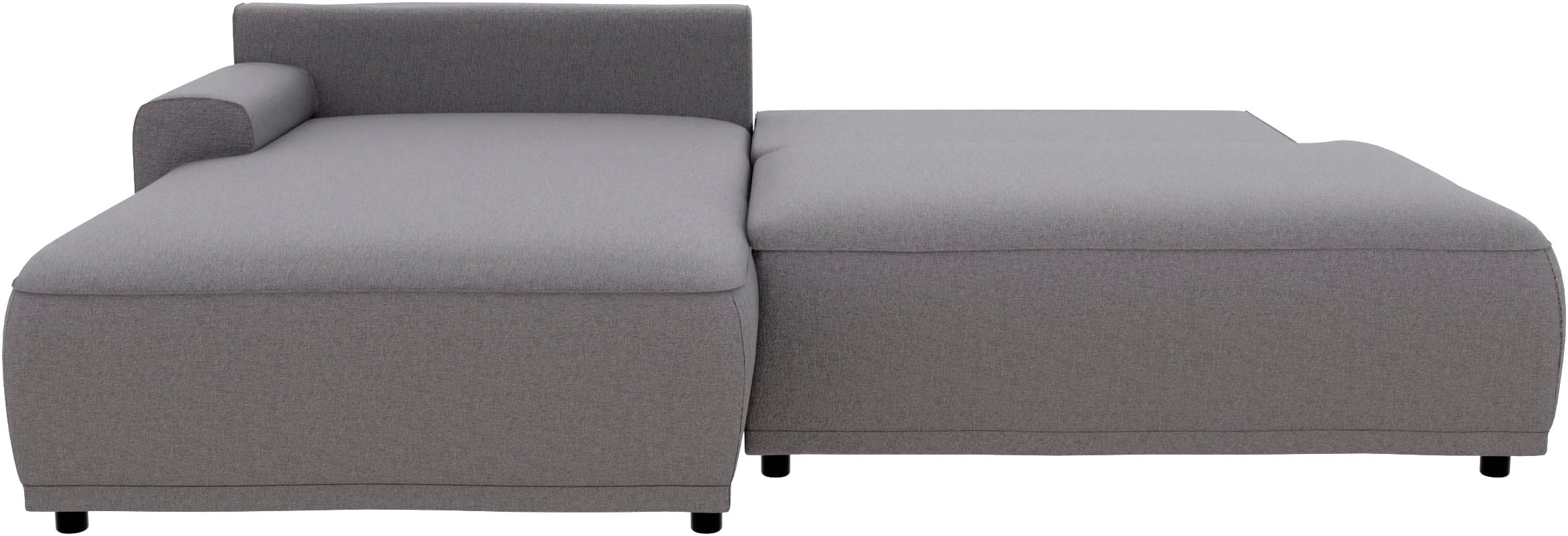TRENDMANUFAKTUR Ecksofa »Fordon II, Schlafsofa mit Bettkasten, Couch in L-Form, Breite 250 cm«, in Struktur LUMOS, 3D-Effekt, anthrazit, Armlehne links
