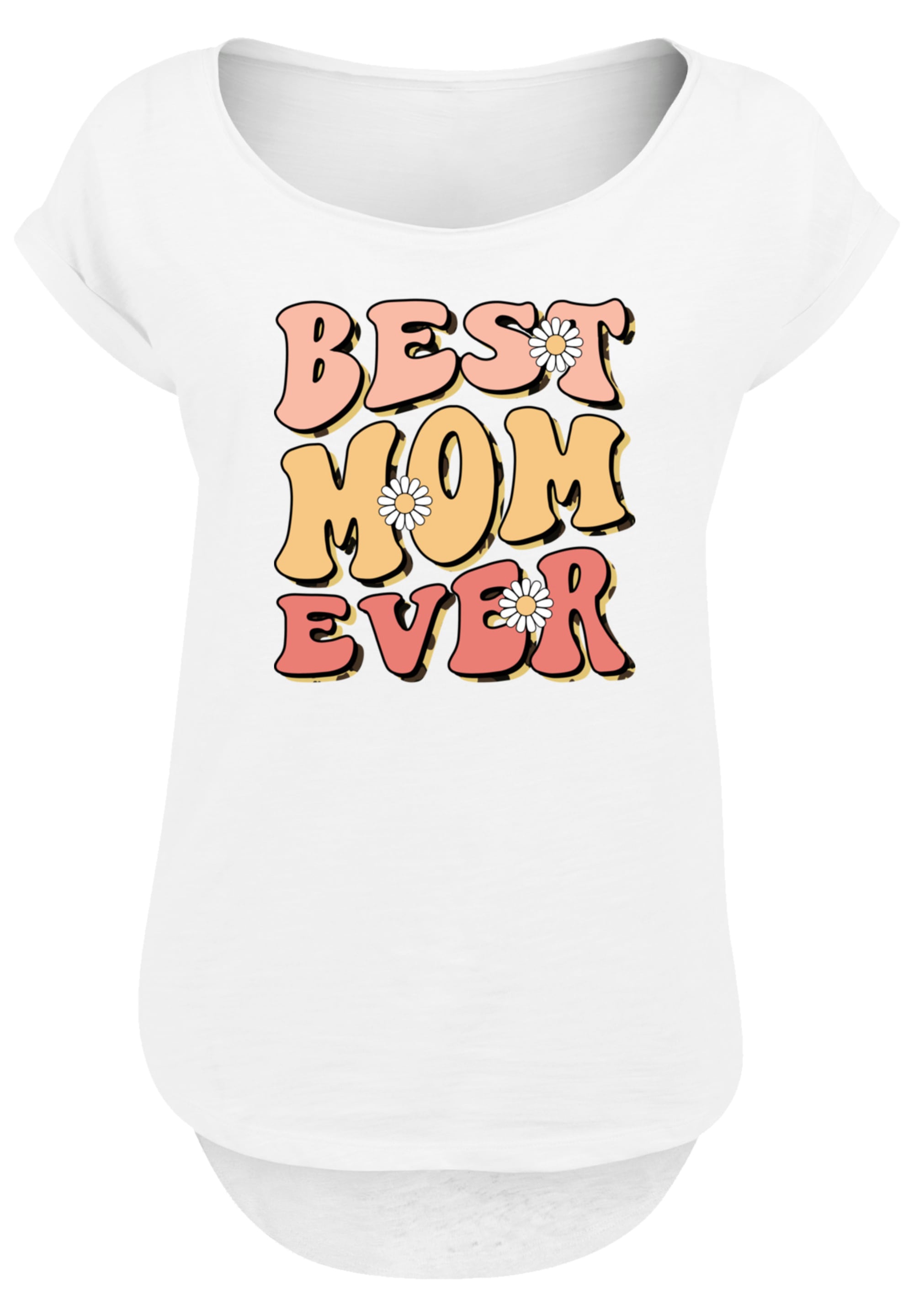 F4NT4STIC T-Shirt »Muttertag best mom ever Retro Blumenmuster«, Premium Qualität