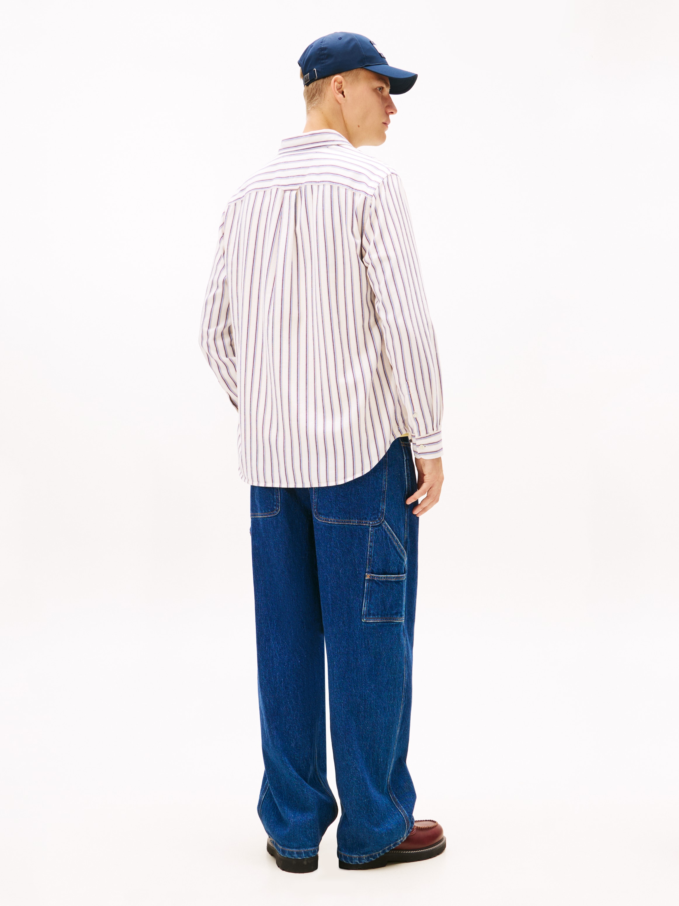 Tommy Jeans Langarmhemd »TJM STRIPE TWILL« gestreift, relaxed fit,