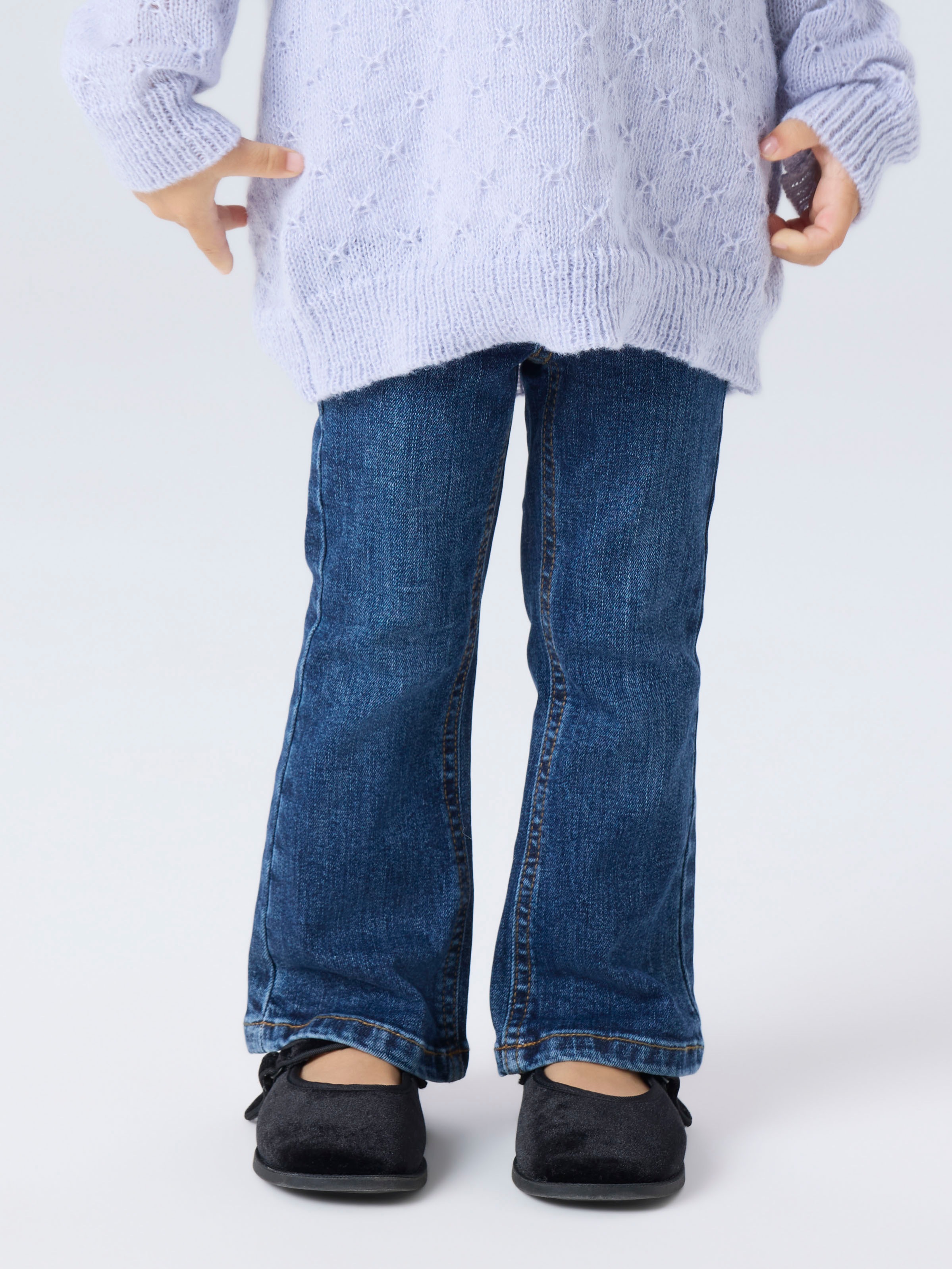 Name It Bootcut-Jeans "Nmfpolly Bootcut Jeans 8809-Md Tb" Baumwollmischung, Bootcut Fit