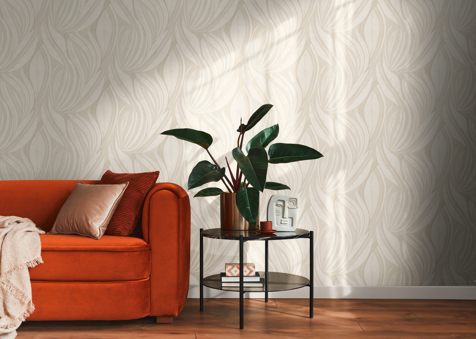 living walls Vliestapete »Dschungel-Tapete Türkis bunt strukturiert tropisch« botanisch strukturiert