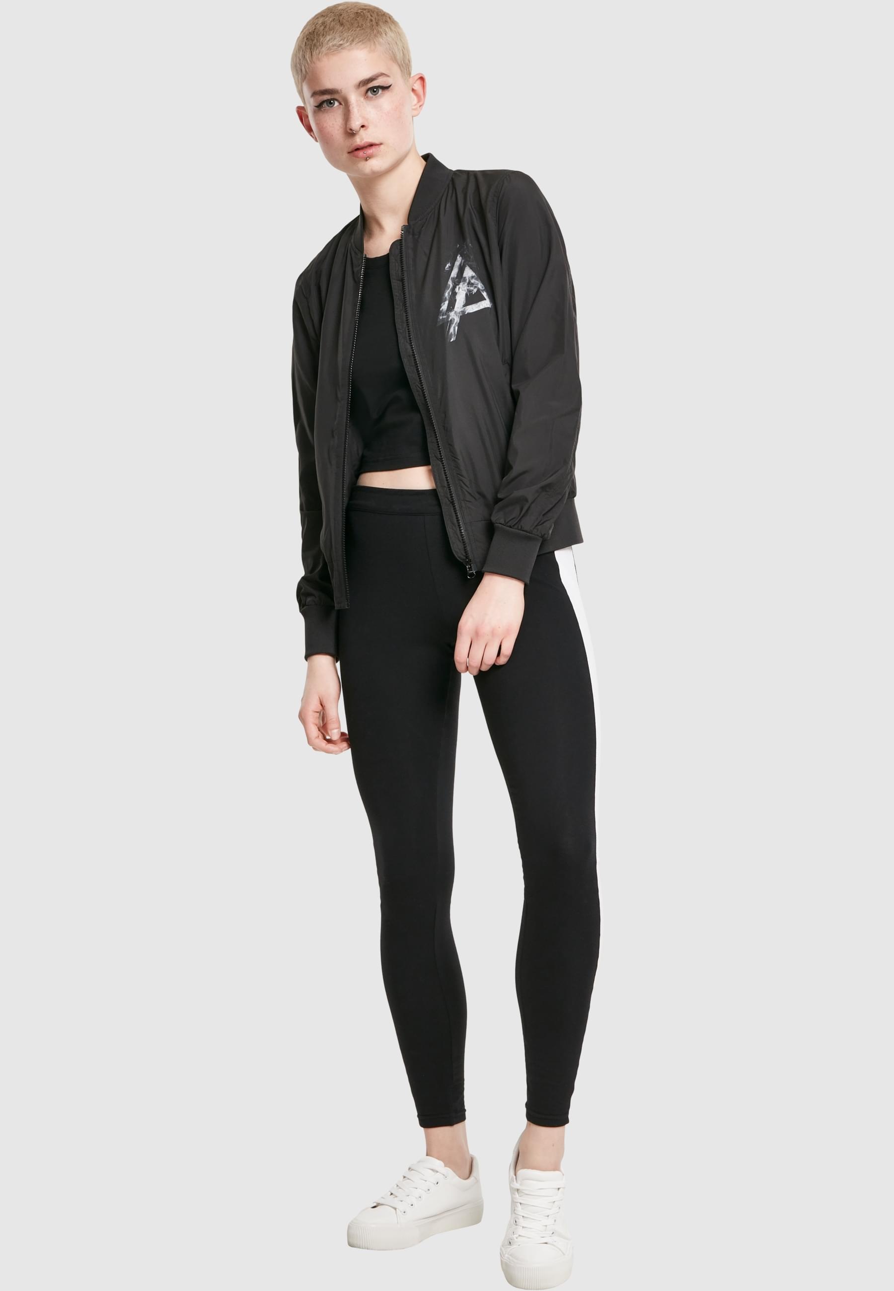 Merchcode Bomberjacke »Merchcode Damen Ladies Linkin Park Bomber Jacket«, (1 St.), ohne Kapuze