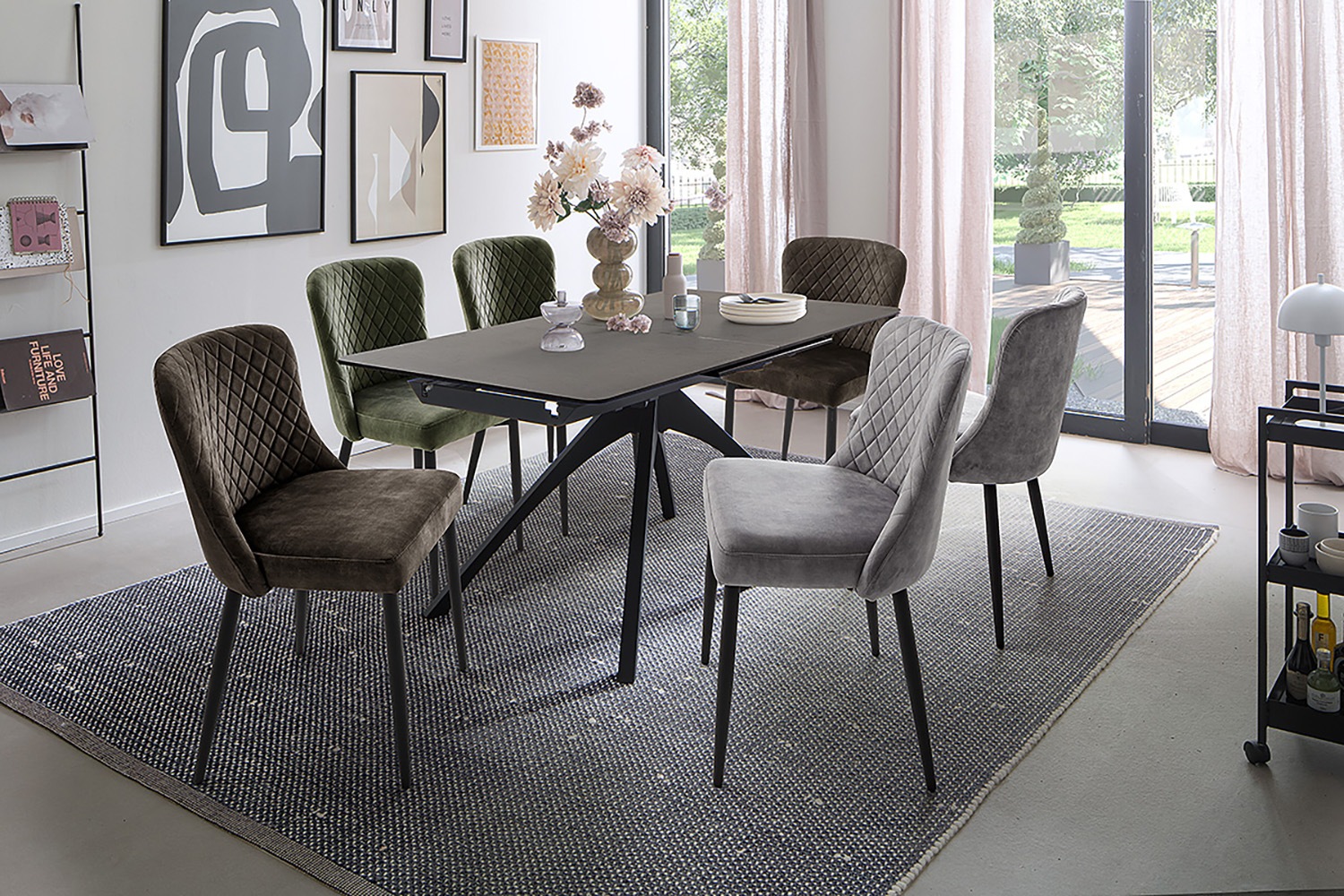 MCA furniture 4-Fußstuhl "ABOSHI Esszimmerstuhl (4er Set)" (Set) 4 Stk. Vel günstig online kaufen