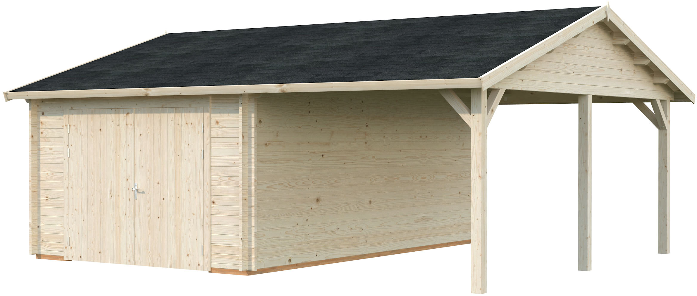 Palmako Garage "Roger, mit Holztor" BxTxH: 703x619x316 cm