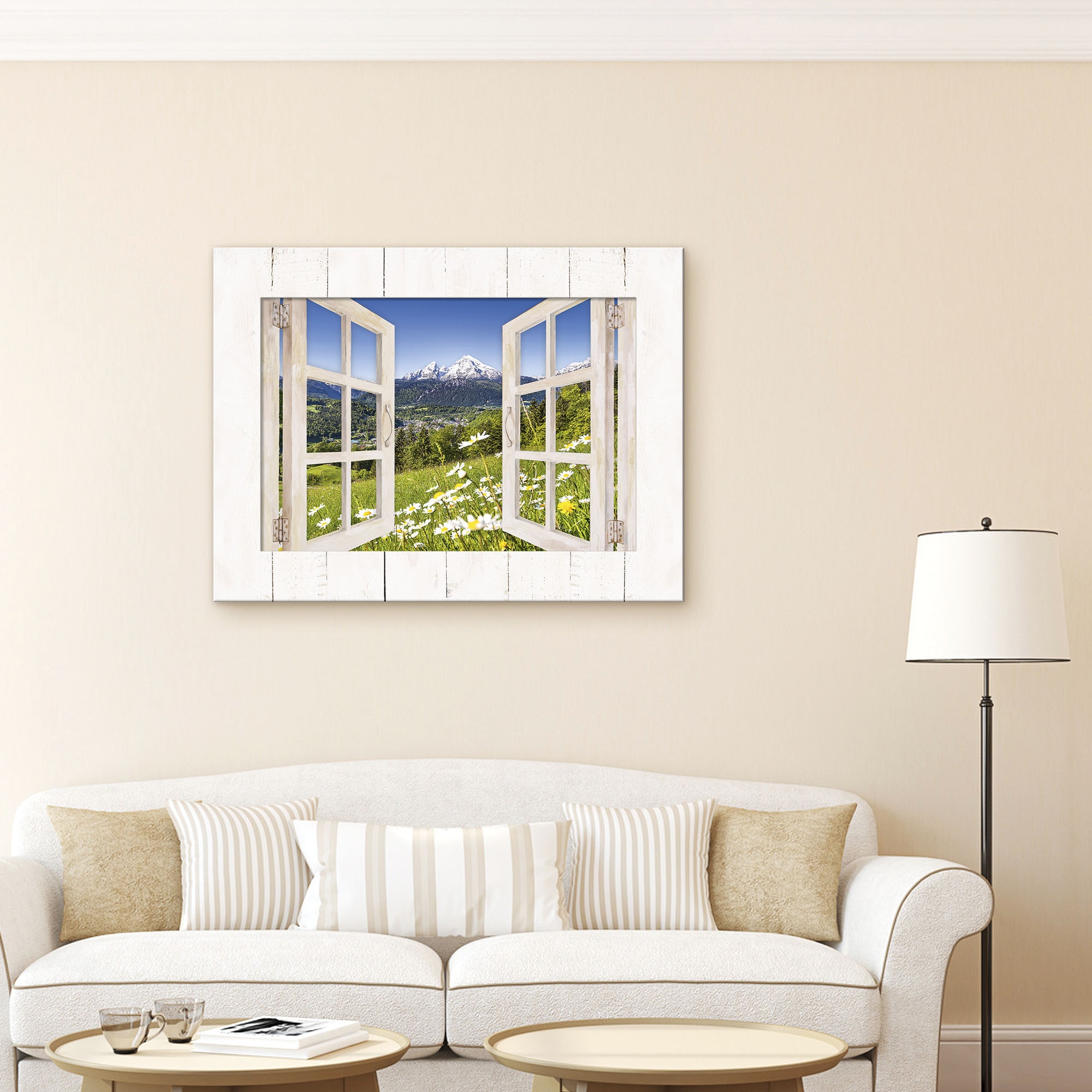 Artland Wandbild »Fensterblick Bayerischen Alpen«, Berge, (1 St.)