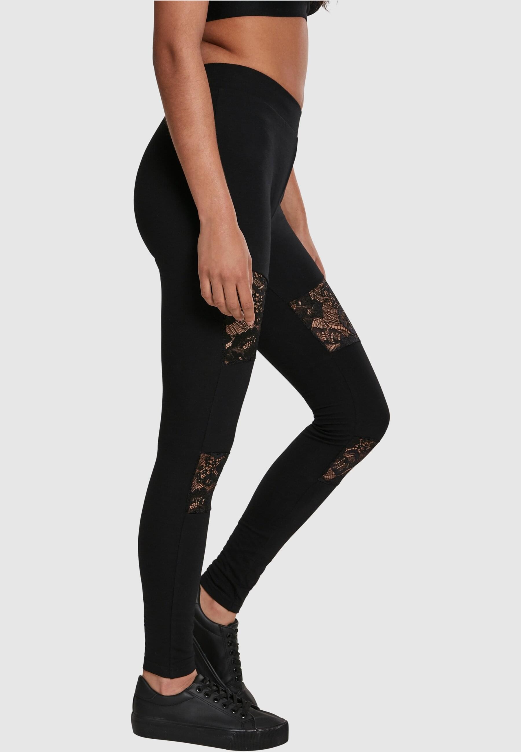 URBAN CLASSICS Leggings »Urban Classics Damen Ladies Laces Inset Leggings«, (1 tlg.)