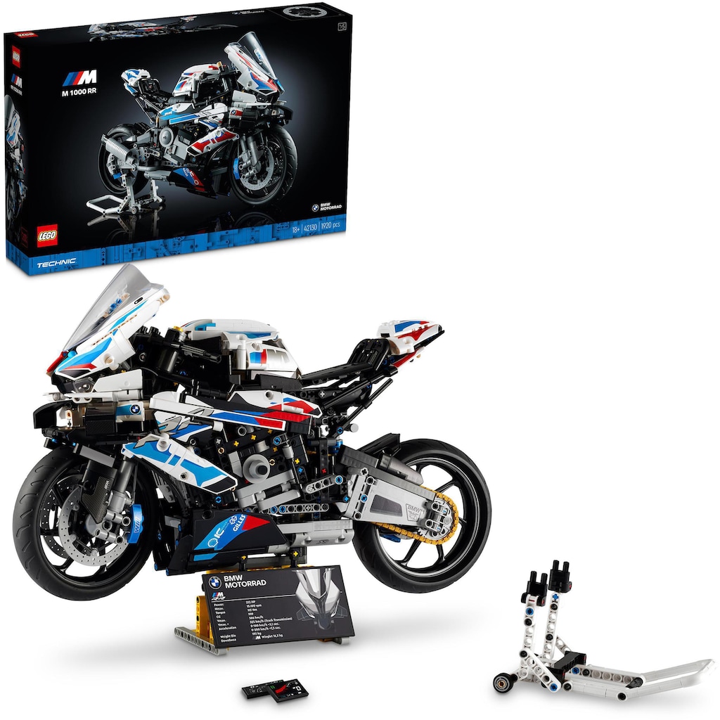 LEGO® Konstruktionsspielsteine »BMW M 1000 RR (42130), LEGO® Technic«, (1920 St.), Made in Europe