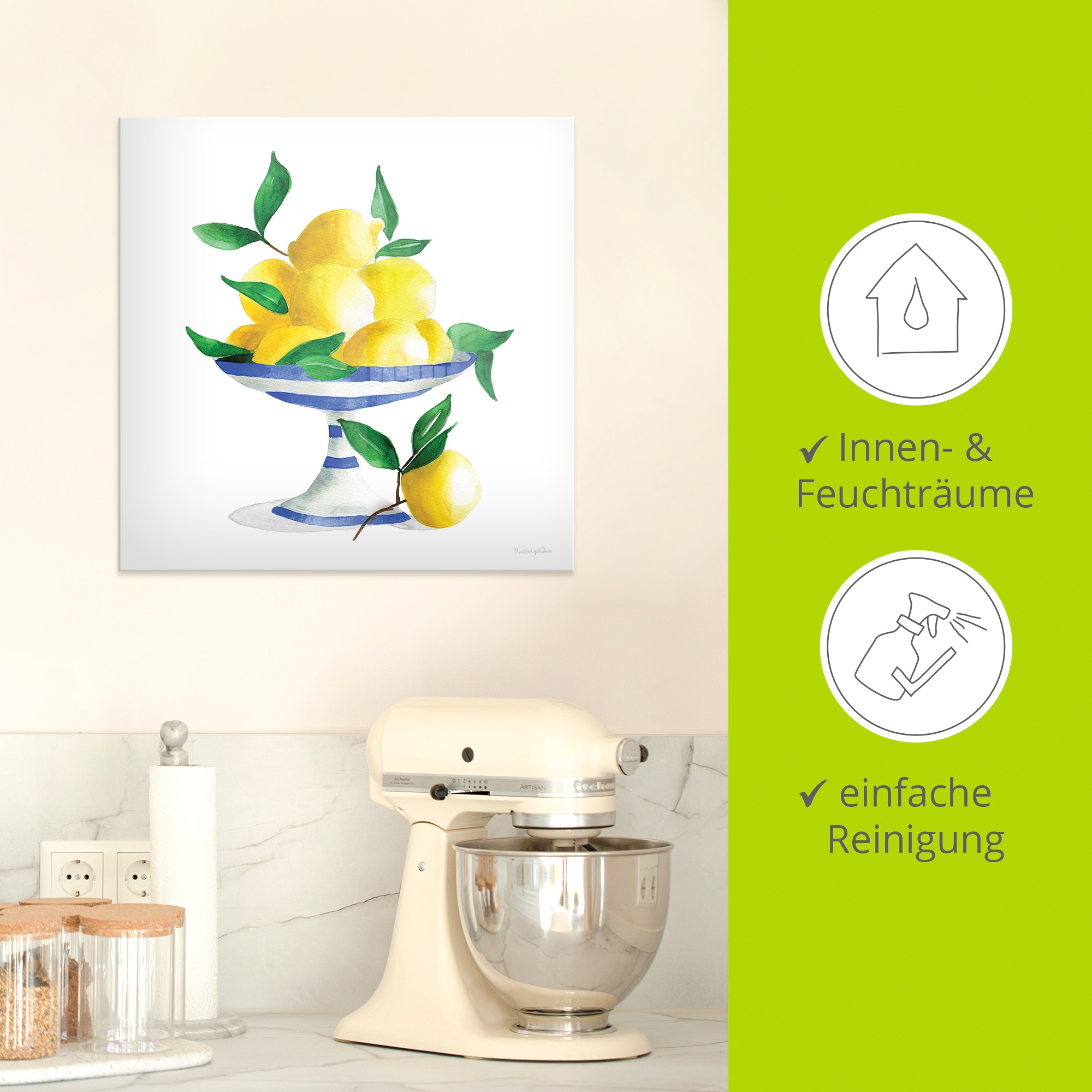 Artland Glasbild »Spanish Lemons II« Arrangements 1 Stk. tlg. in verschiedenen Größen