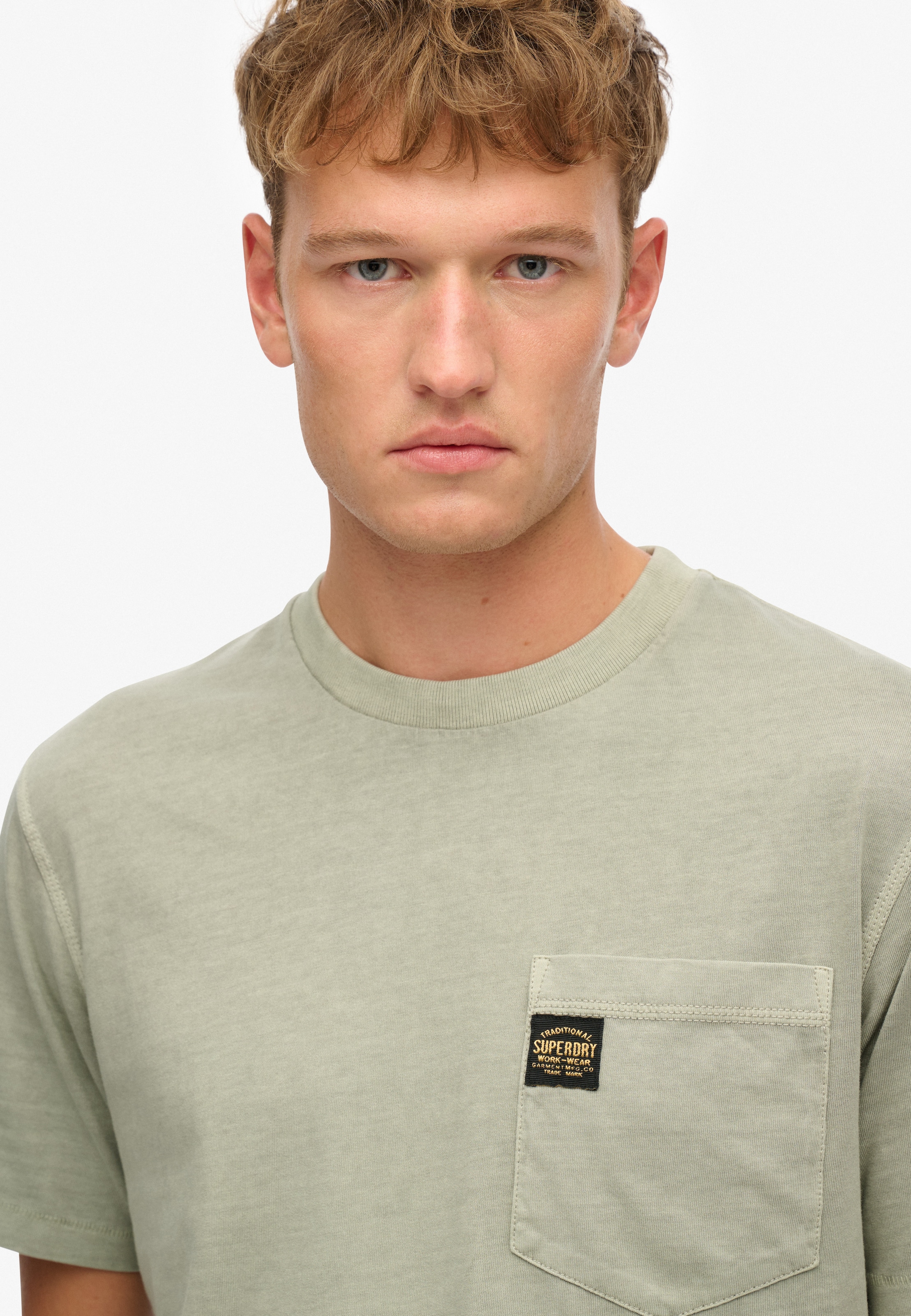 Superdry Rundhalsshirt »CONTRAST STITCH POCKET T-SHIRT«