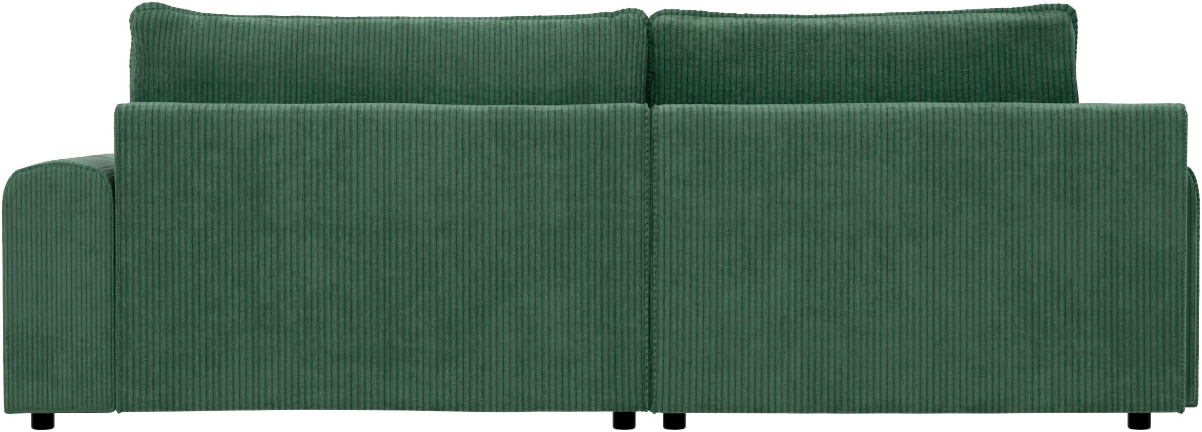 TRENDMANUFAKTUR Ecksofa »Fordon, Schlafsofa mit Bettkasten, Couch in L-Form, Breite 250 cm«, in Cordstoff HYPER, dunkelgrün, Recamiere links