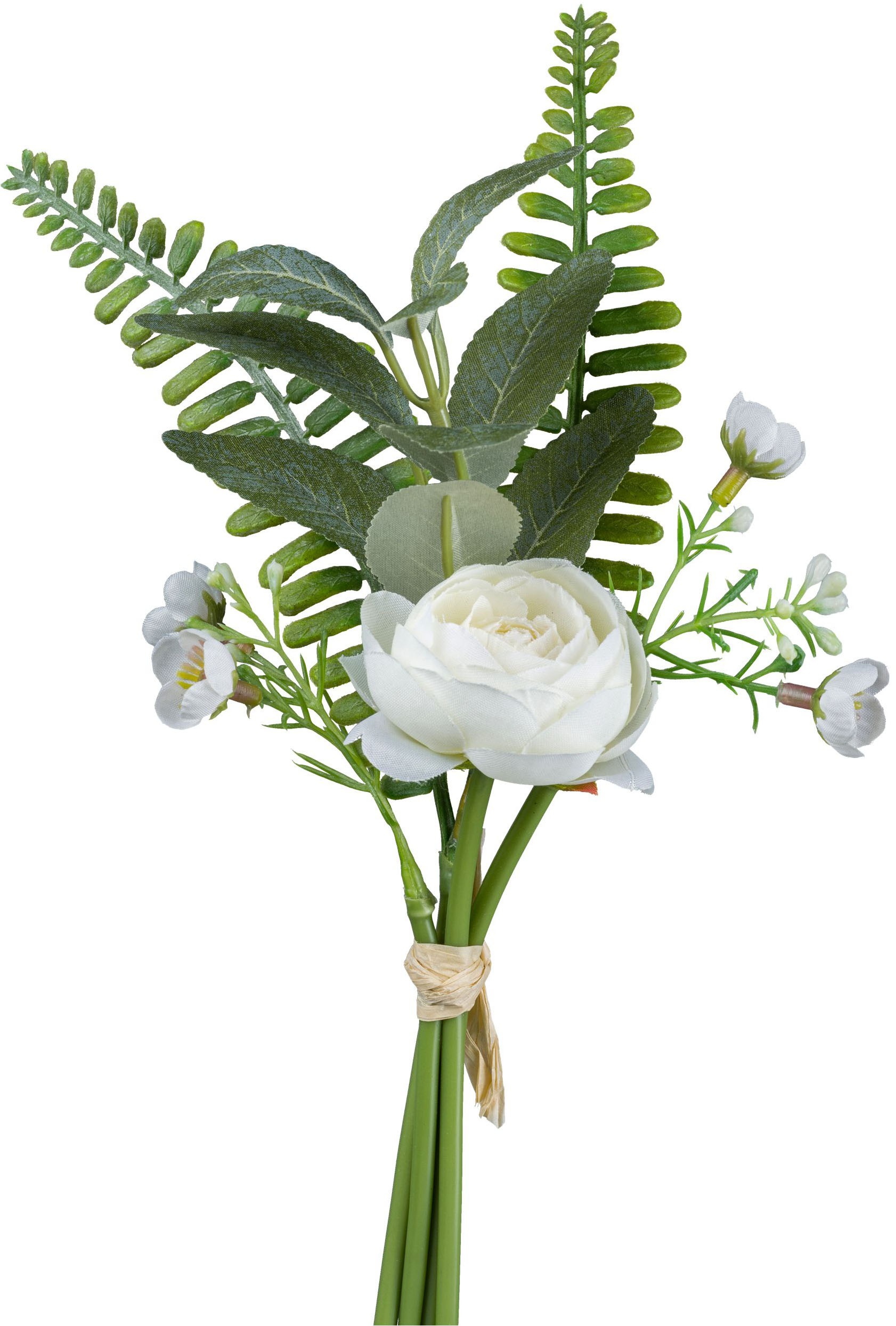 Thumbnail - Creativ green Kunstblumenstrauß "Mix aus Stiefmütterchen und Ranunkel", mit detailgetreuen Blüten