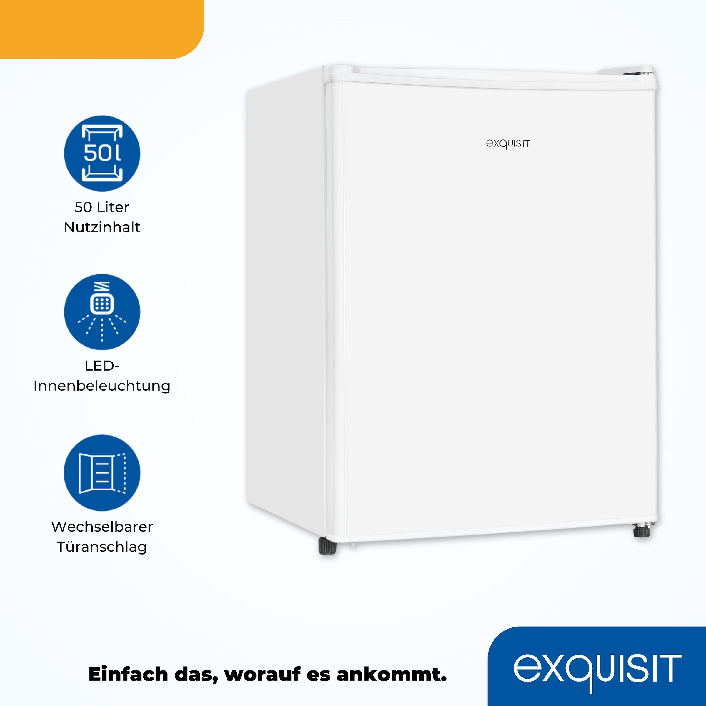 exquisit Kühlschrank »KB60-V-090E weiss«, 52 L Volumen