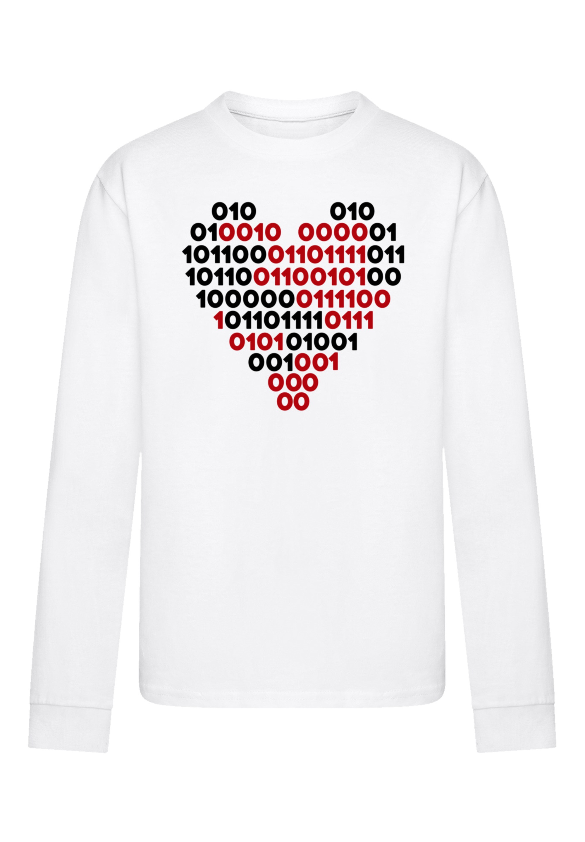 F4NT4STIC T-Shirt »I love you 01001001 Binary Code Herz Valentinstag«, Premium Qualität