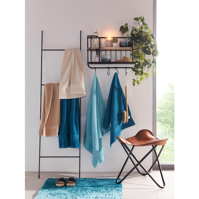 my home Handtuch Set »Anna«, Set, 6 tlg., Walkfrottee, gestreifte Bordüre,  Handtuch-Set, Handtücher aus 100% Baumwolle kaufen | BAUR