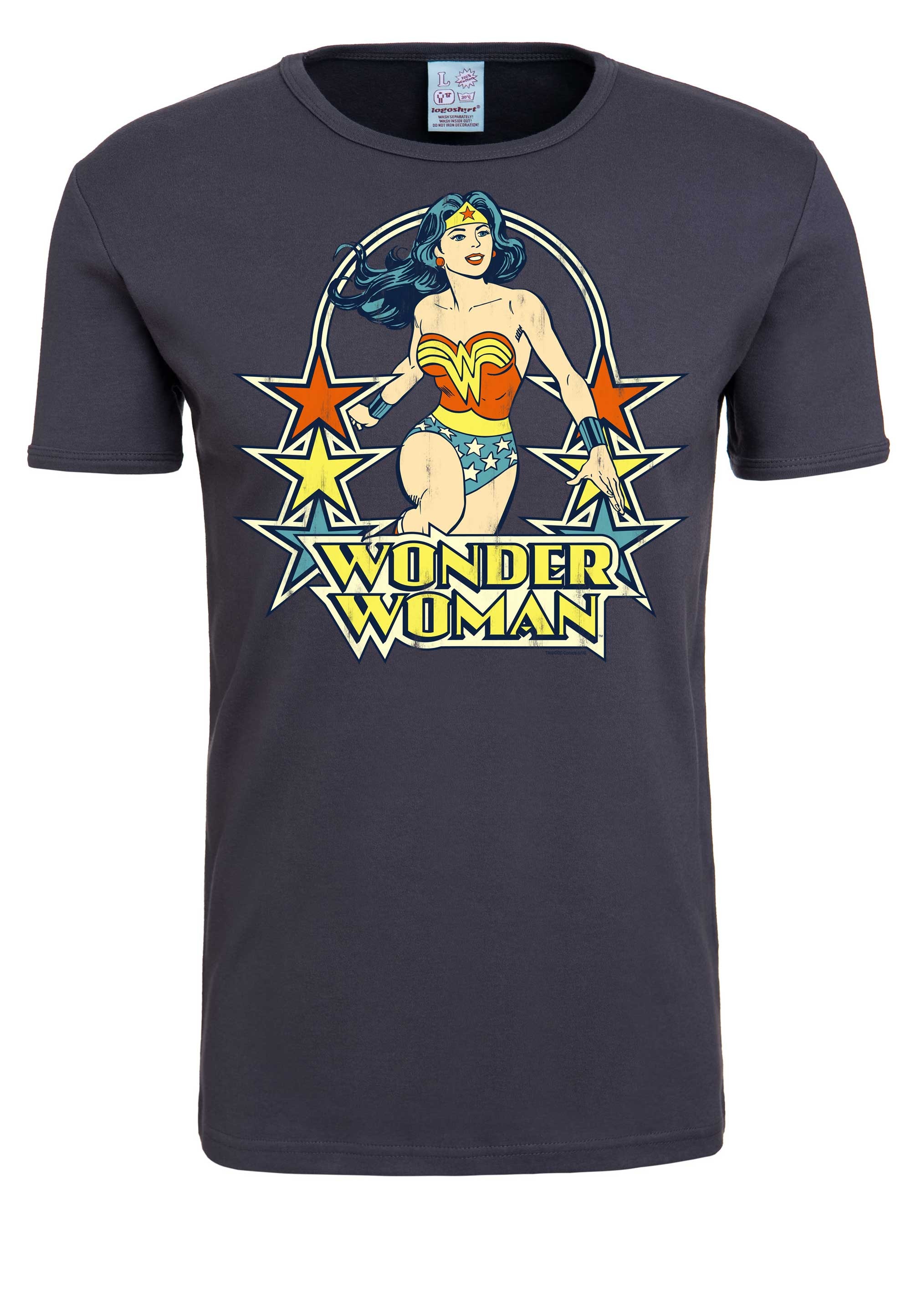 Black mit Woman Originaldesign lizenziertem T-Shirt – LOGOSHIRT | BAUR Stars«, Friday »Wonder