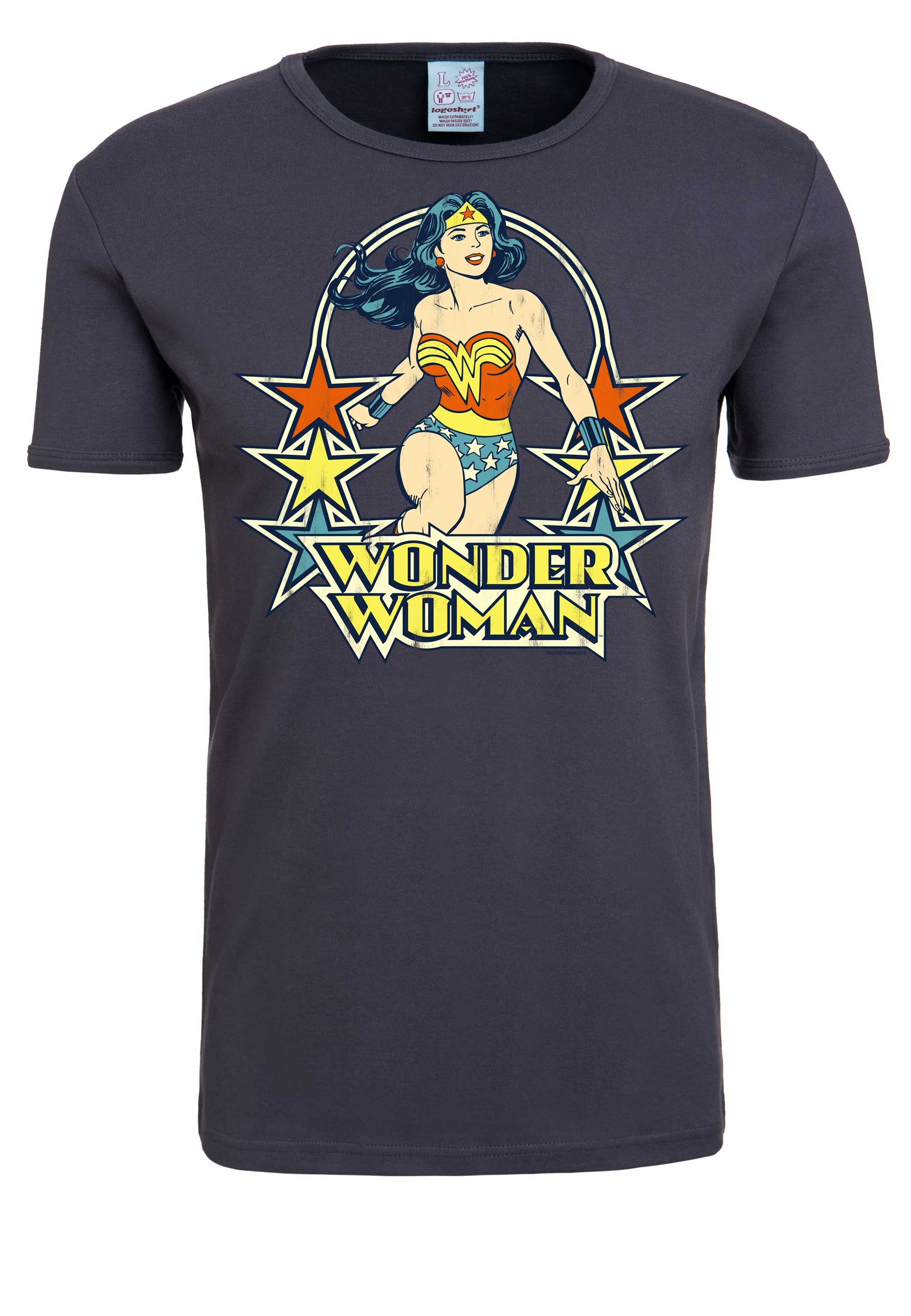 LOGOSHIRT T-Shirt »Wonder Woman«, mit trendigem Retro-Print