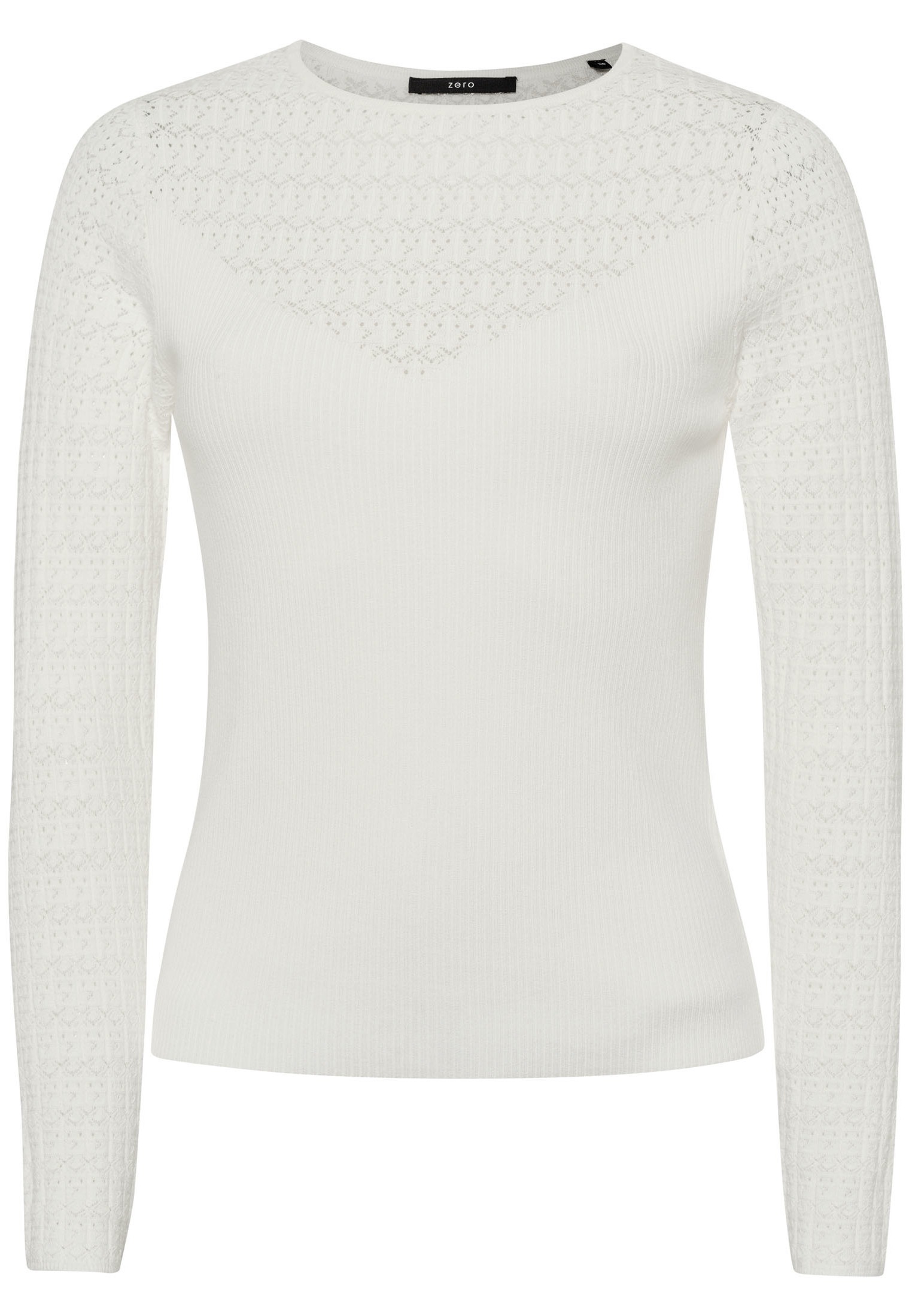 Zero Strickpullover "zero Pullover mit Lochmuster", Lochmuster günstig online kaufen