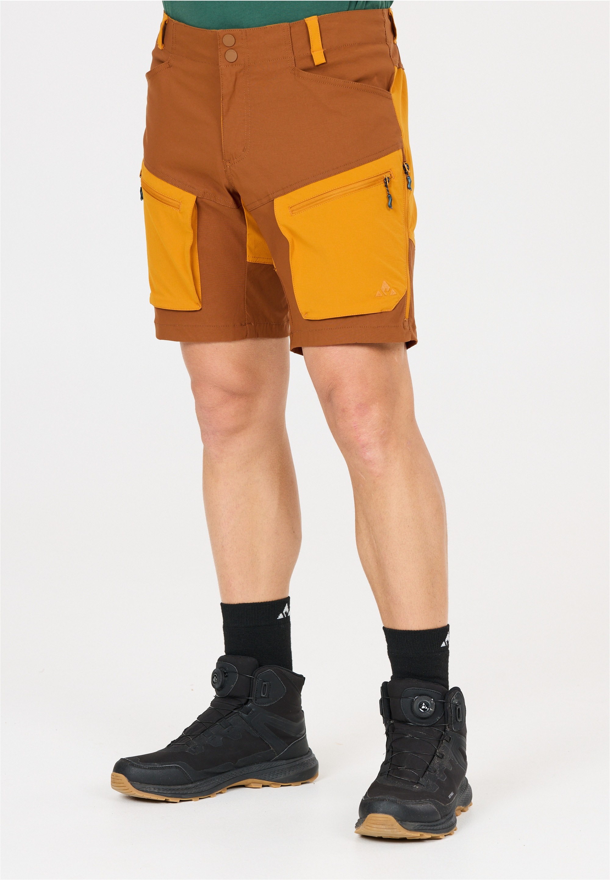 Shorts WHISTLER "Kodiak", Herren, Gr. 3XL, US-Größen, gelb, 94% Polyamid, 6% Elasthan, mehrfarbig, kurz, Hosen Shorts, aus funktionalem und wasserabweisendem Material