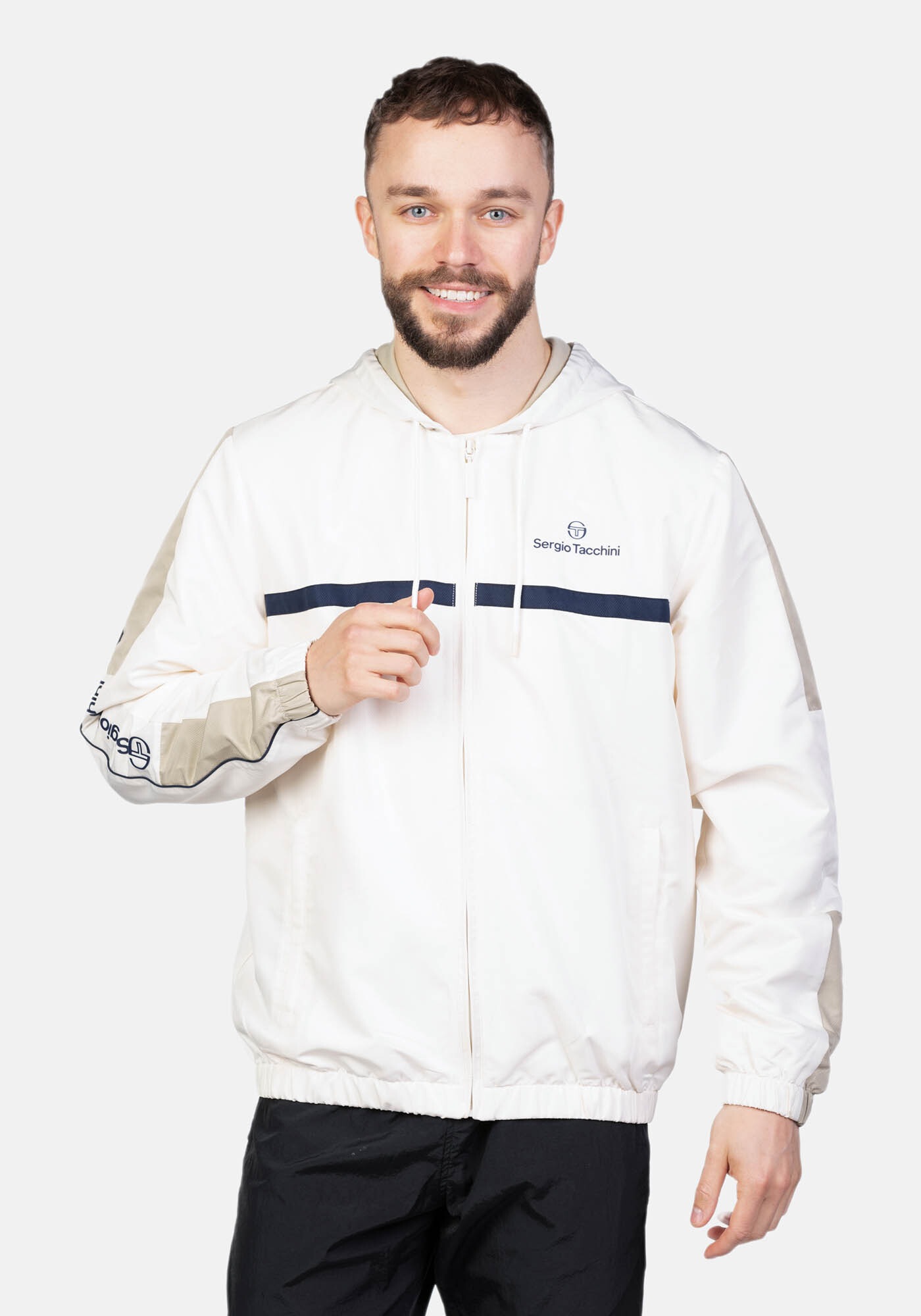 Sergio Tacchini Trainingsjacke »PRANNIE 024 TRACK JACKET Herren«, mit Kapuze, Trainingsjacke Herren, leichte Jacke, Retro, Sportjacke, Outdoor, Sale