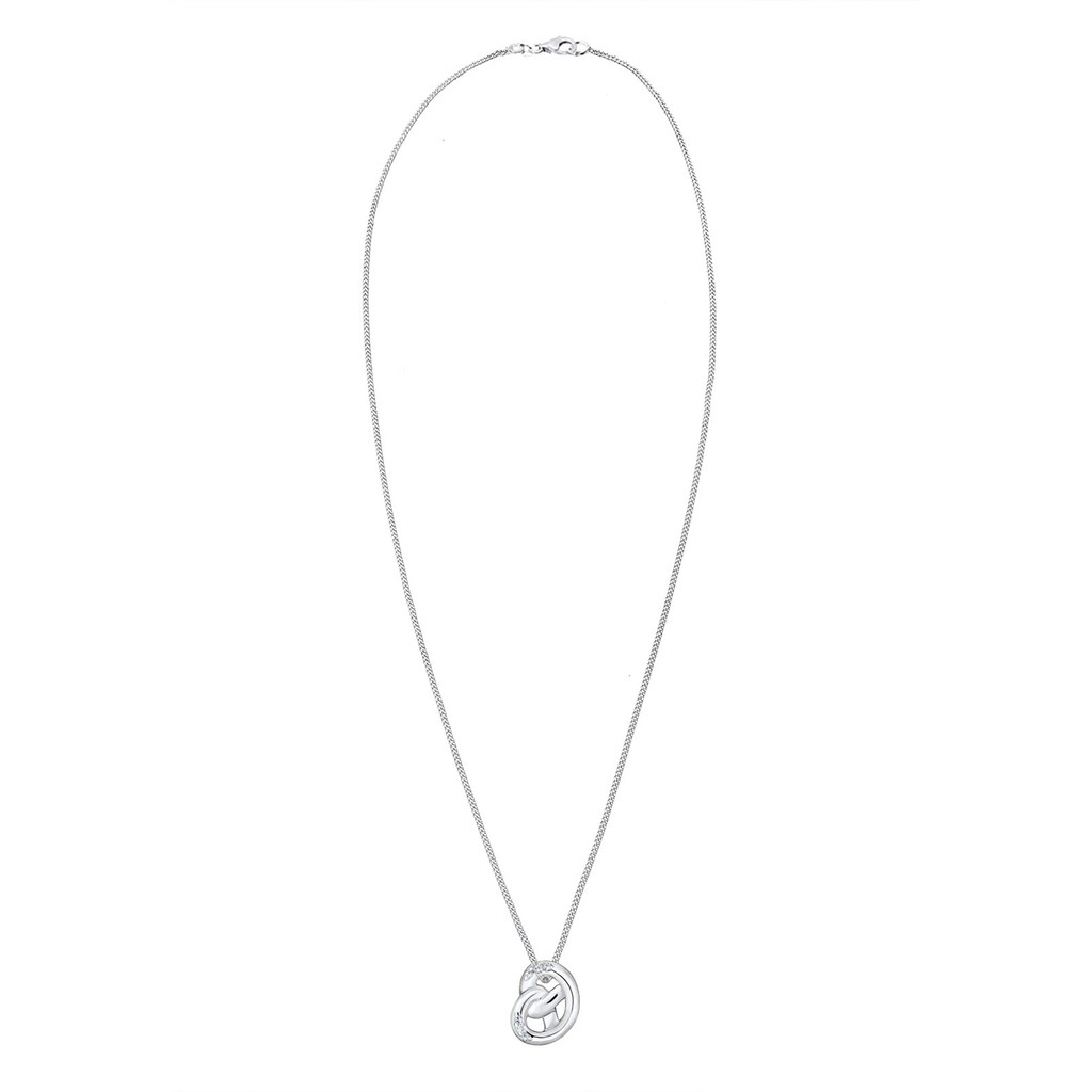 Elli Collierkettchen »Brezel Kristalle 925 Sterling Silber«