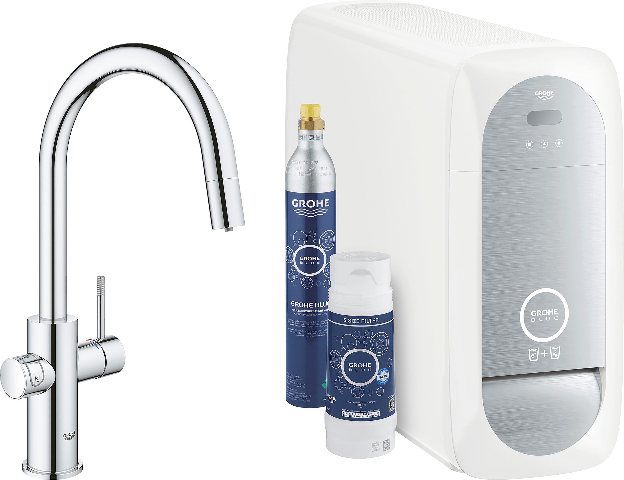 Grohe Untertisch-Trinkwassersystem »Grohe Blue«, (Packung), langlebige Oberfläche