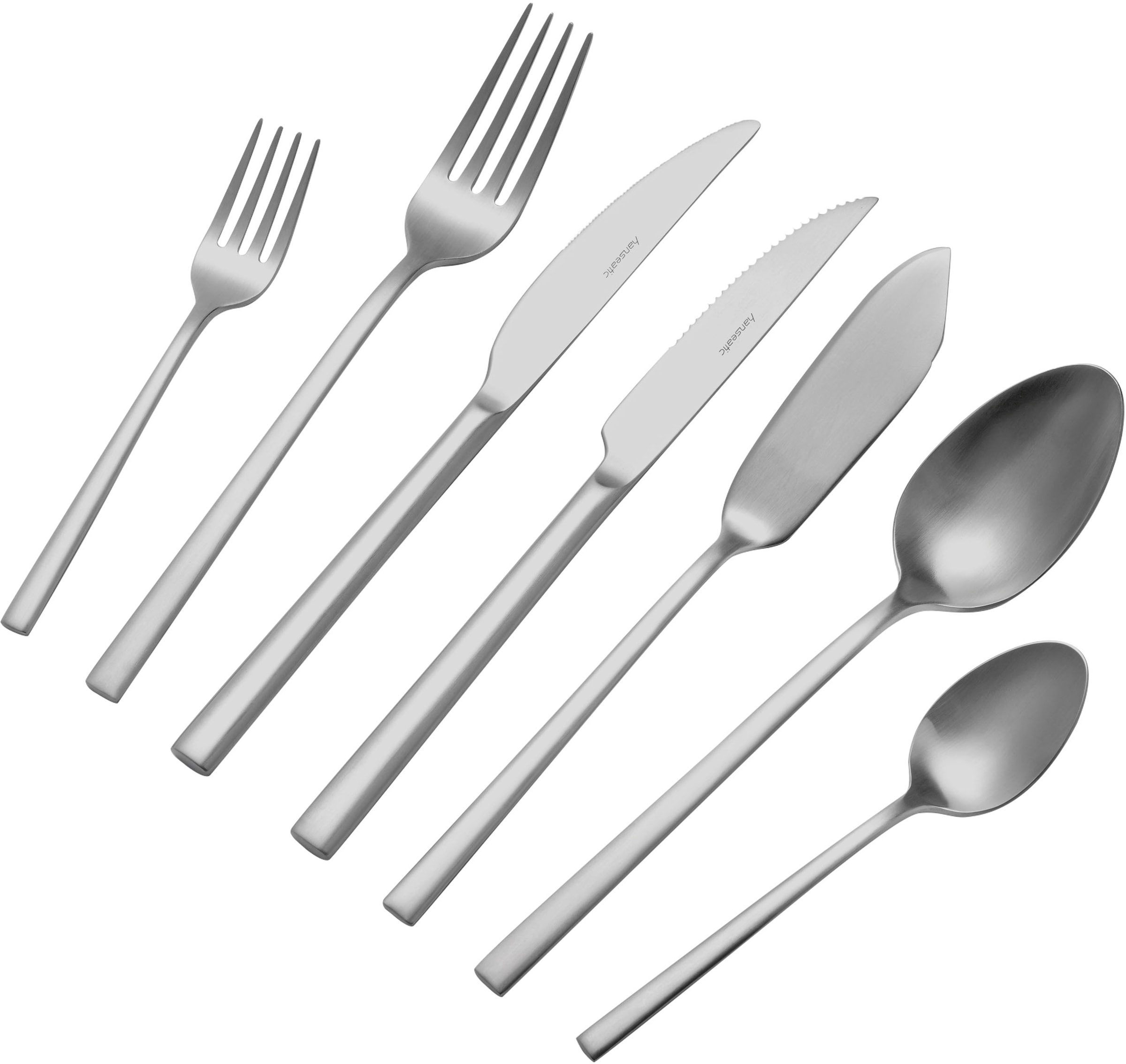 Hanseatic Besteck-Set »SMART, in matter Optik«, (Set, 84 tlg.), leichtes und minimalistisches Design