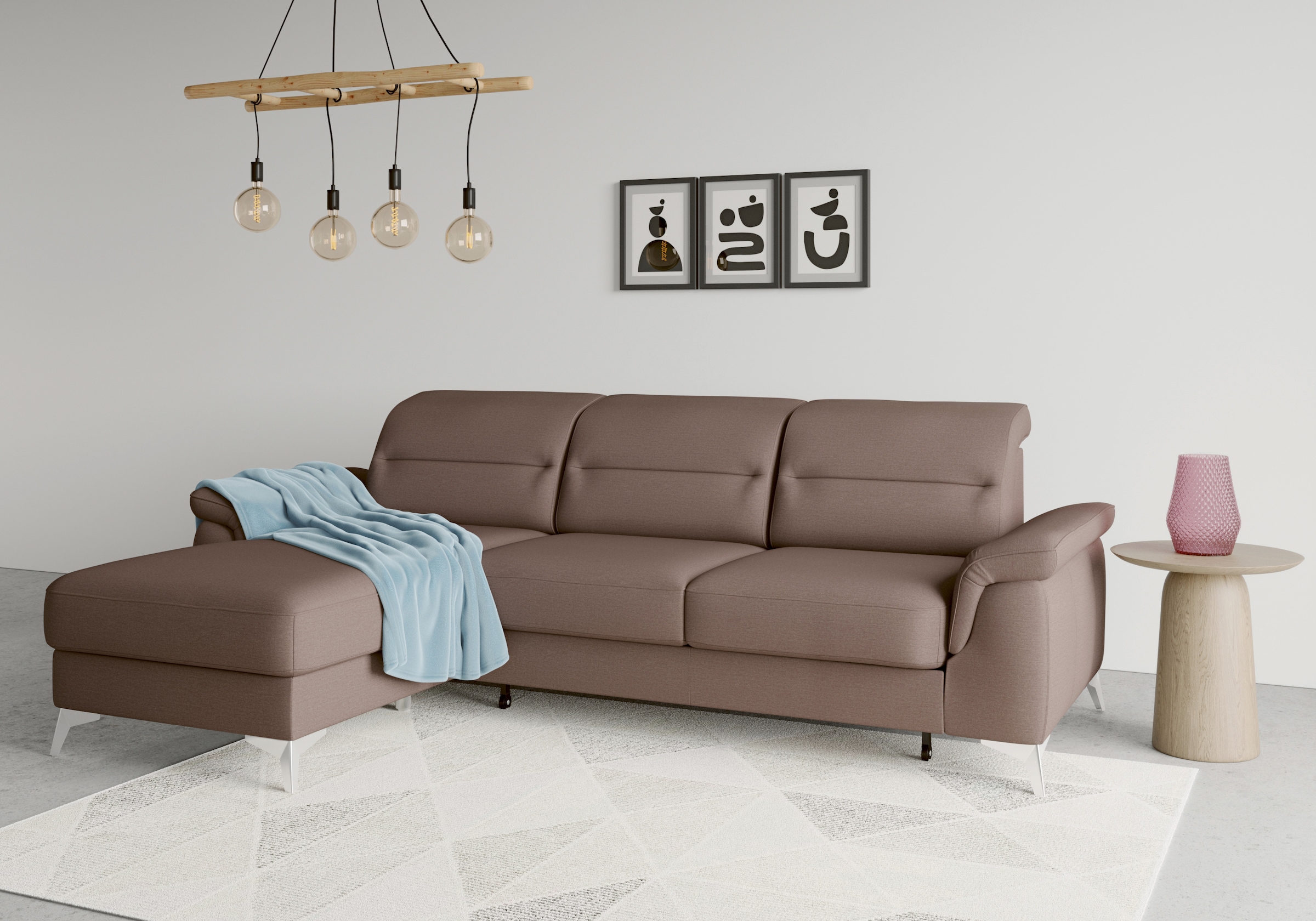 sit&more Ecksofa "Sinatra L-Form", mit Recamiere, optinal mit Kopfteilverst günstig online kaufen